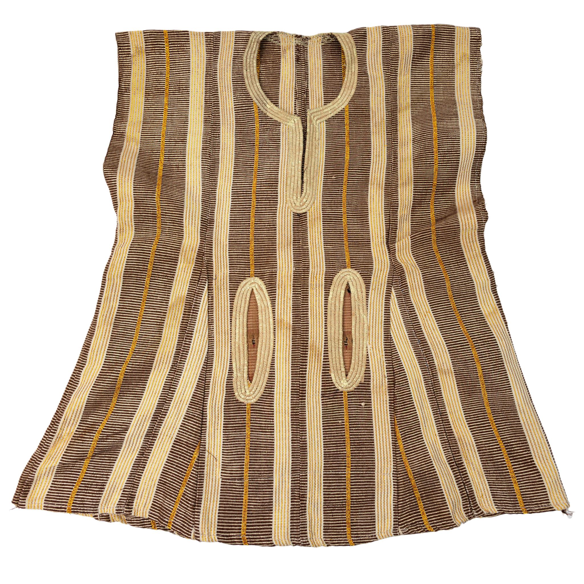 Brown & Gold Aso-Oke Kids Set