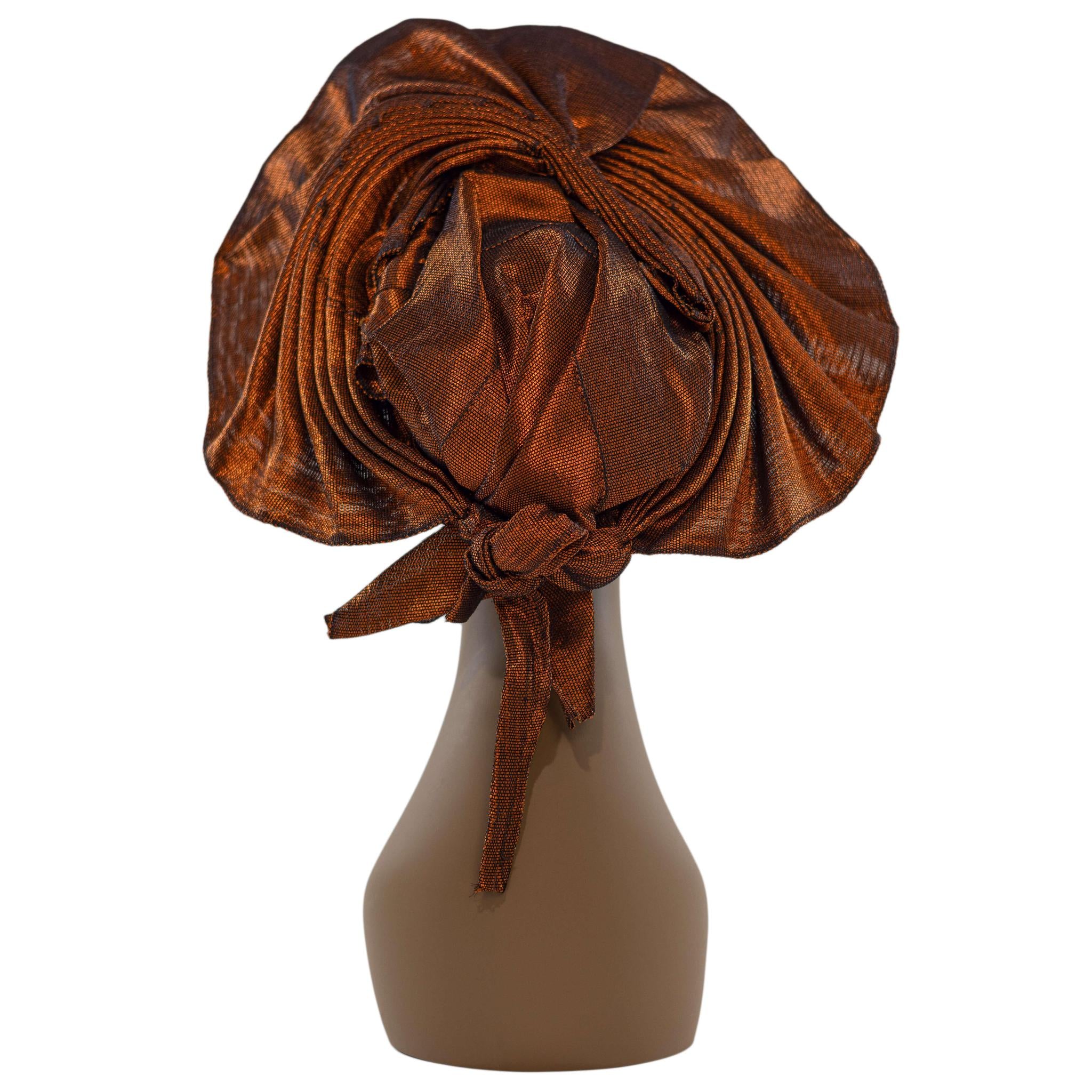 Bronze Aso Oke Auto Gele