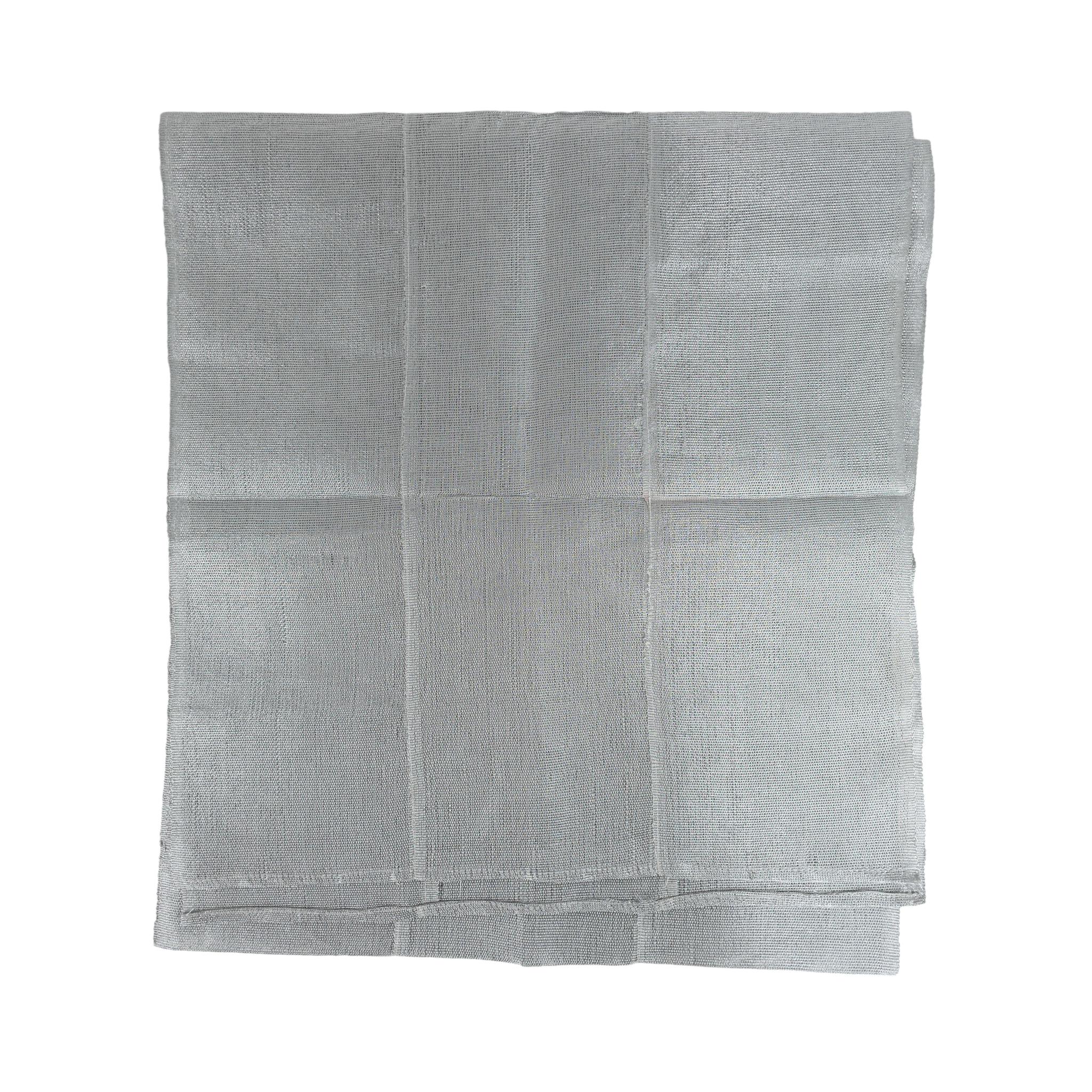 Aso Oke Gele - Headwear - Metallic Sliver