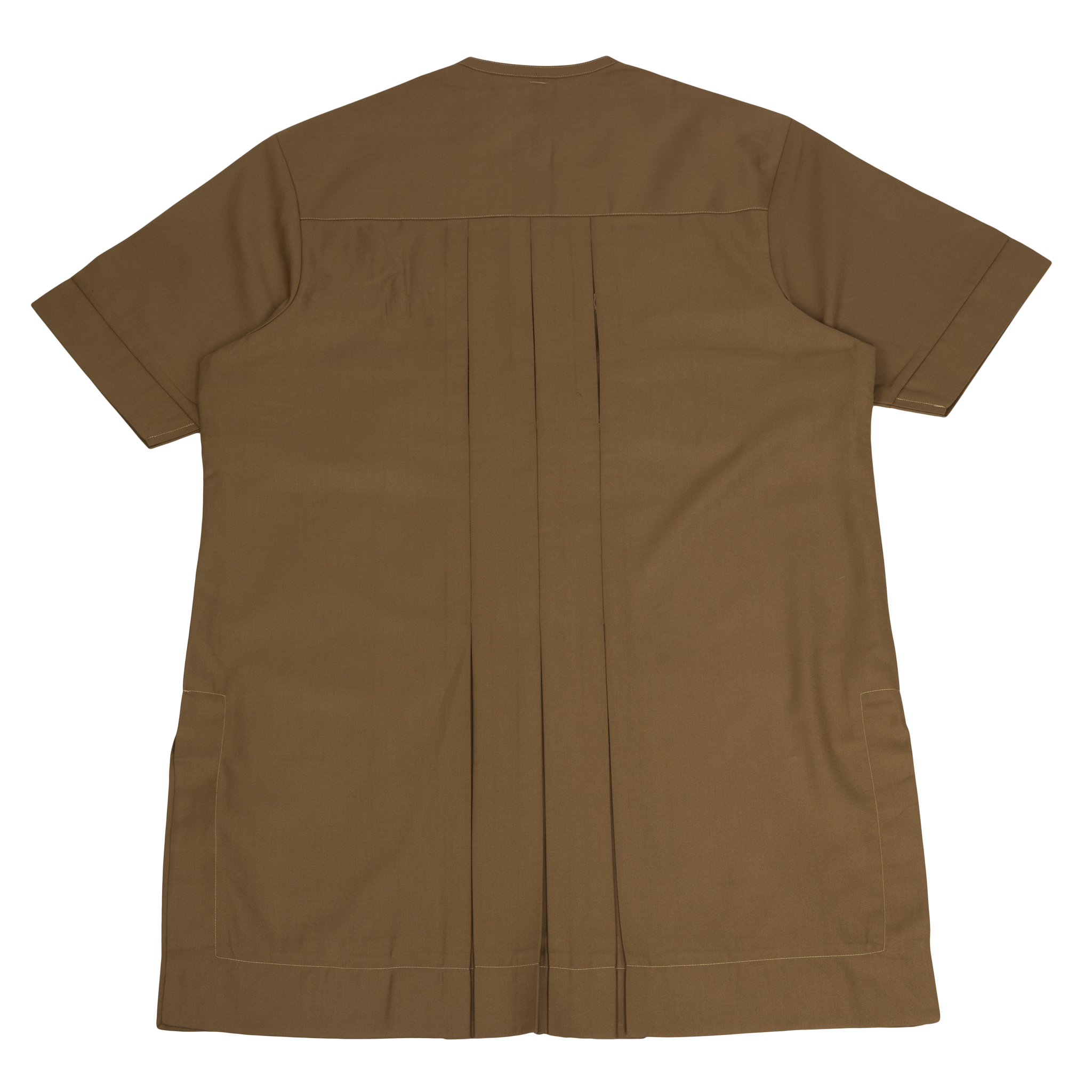 Chestnut Brown Embroidered Men's Cotton Senator Set