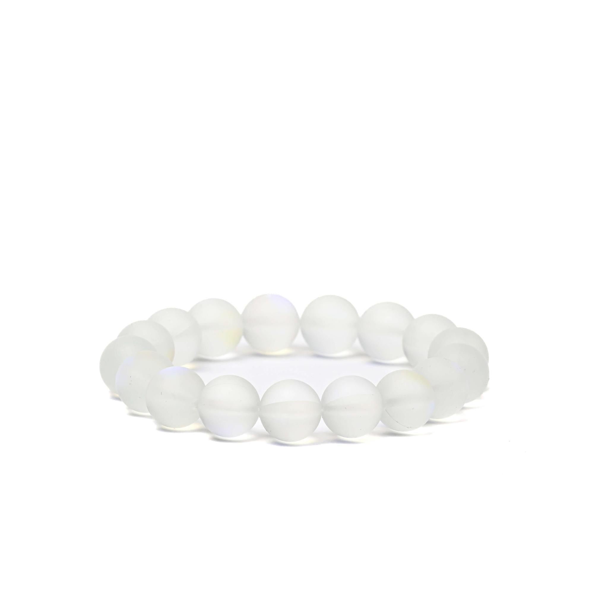 Clear White Mermaid Glass Bracelet - L