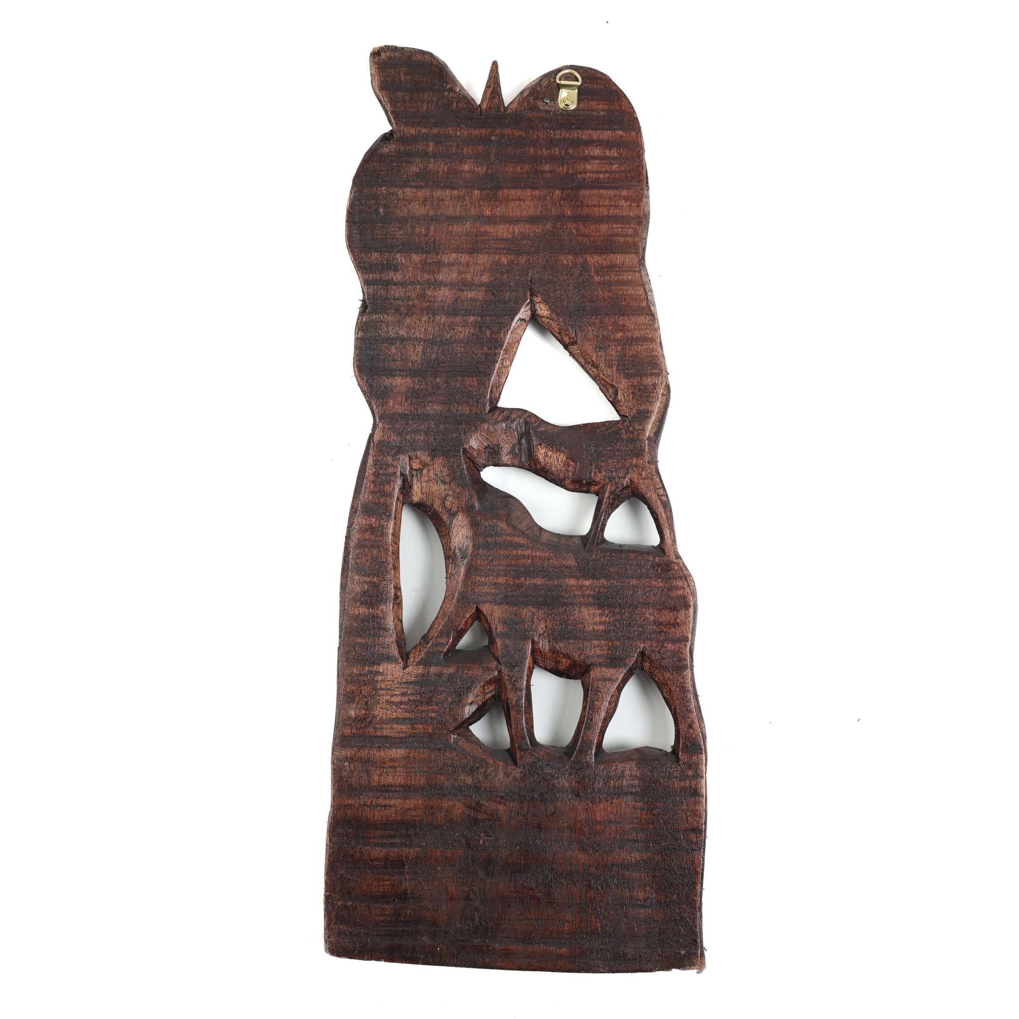 Safari Woodcarving Panel