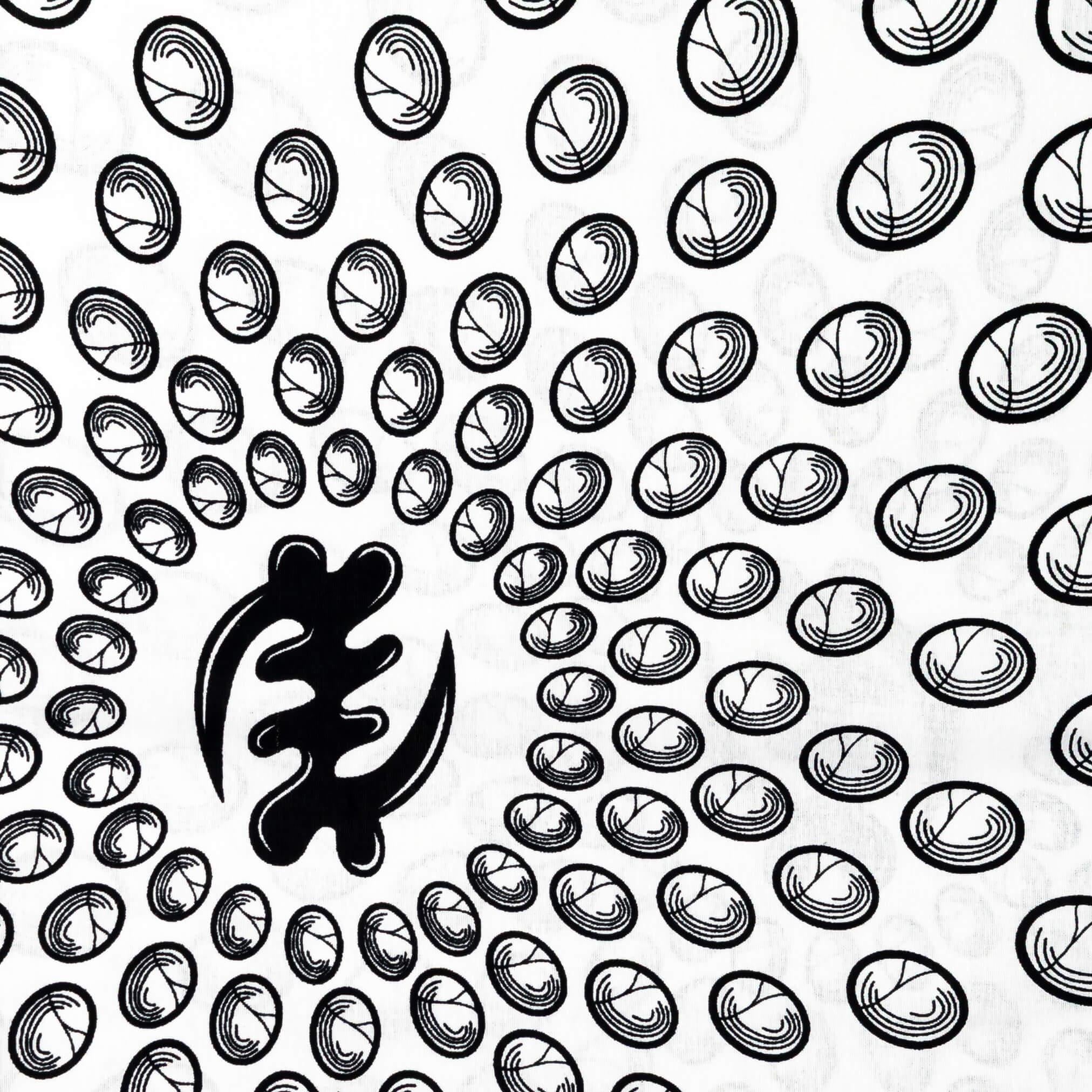 Gye Nyame Hatchet Ankara Wax Print Fabric - 6 Yards