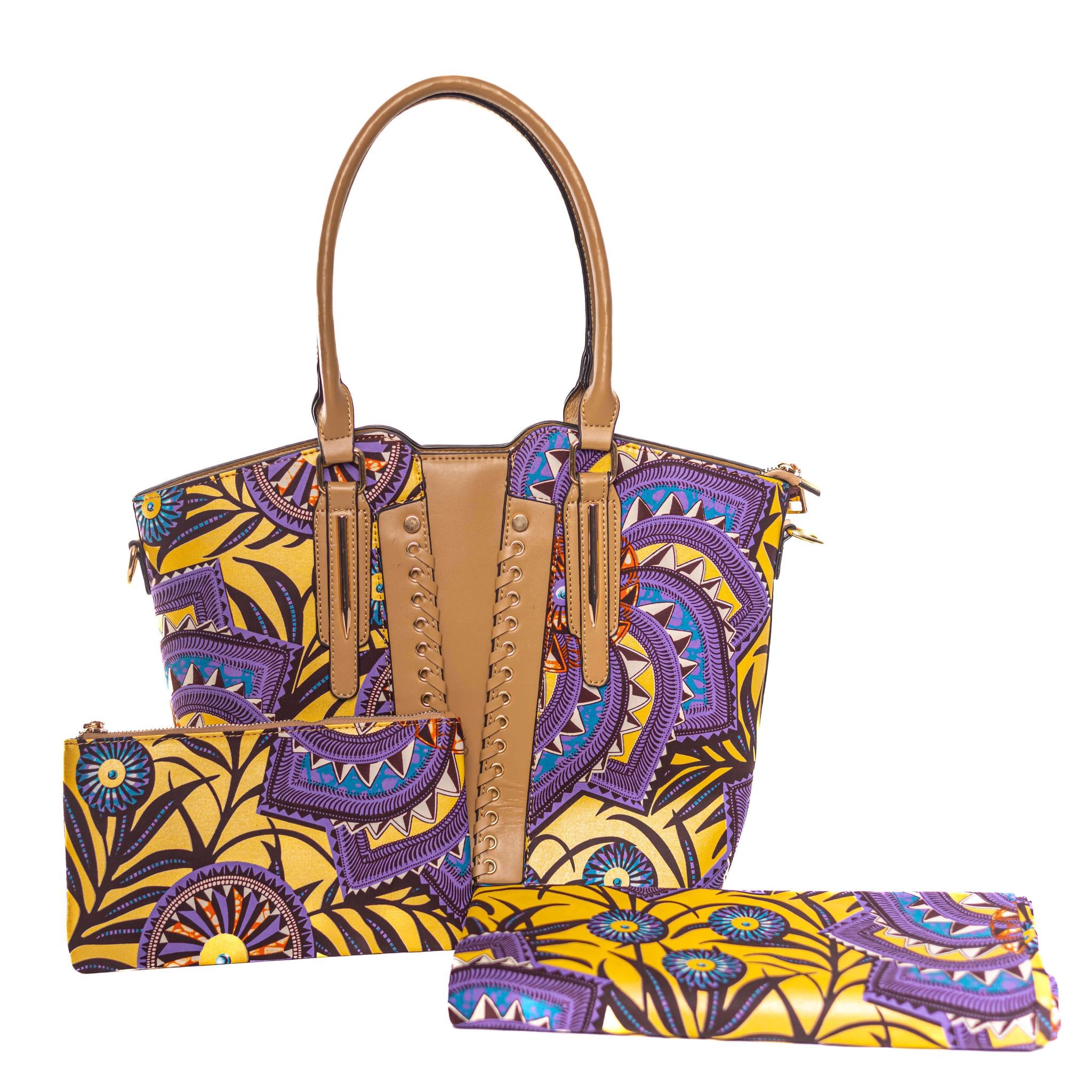 Yellow & Purple Bag Set