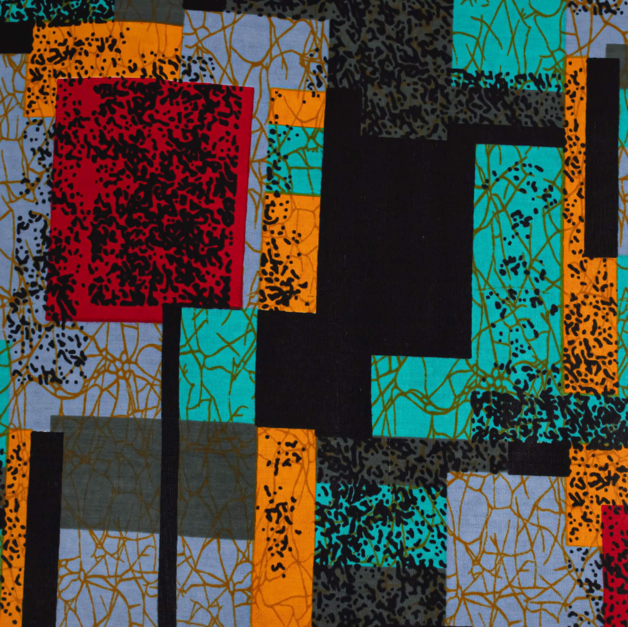 Multi-Color Abstract Geometric Wax Print (Ankara) – 6 Yards