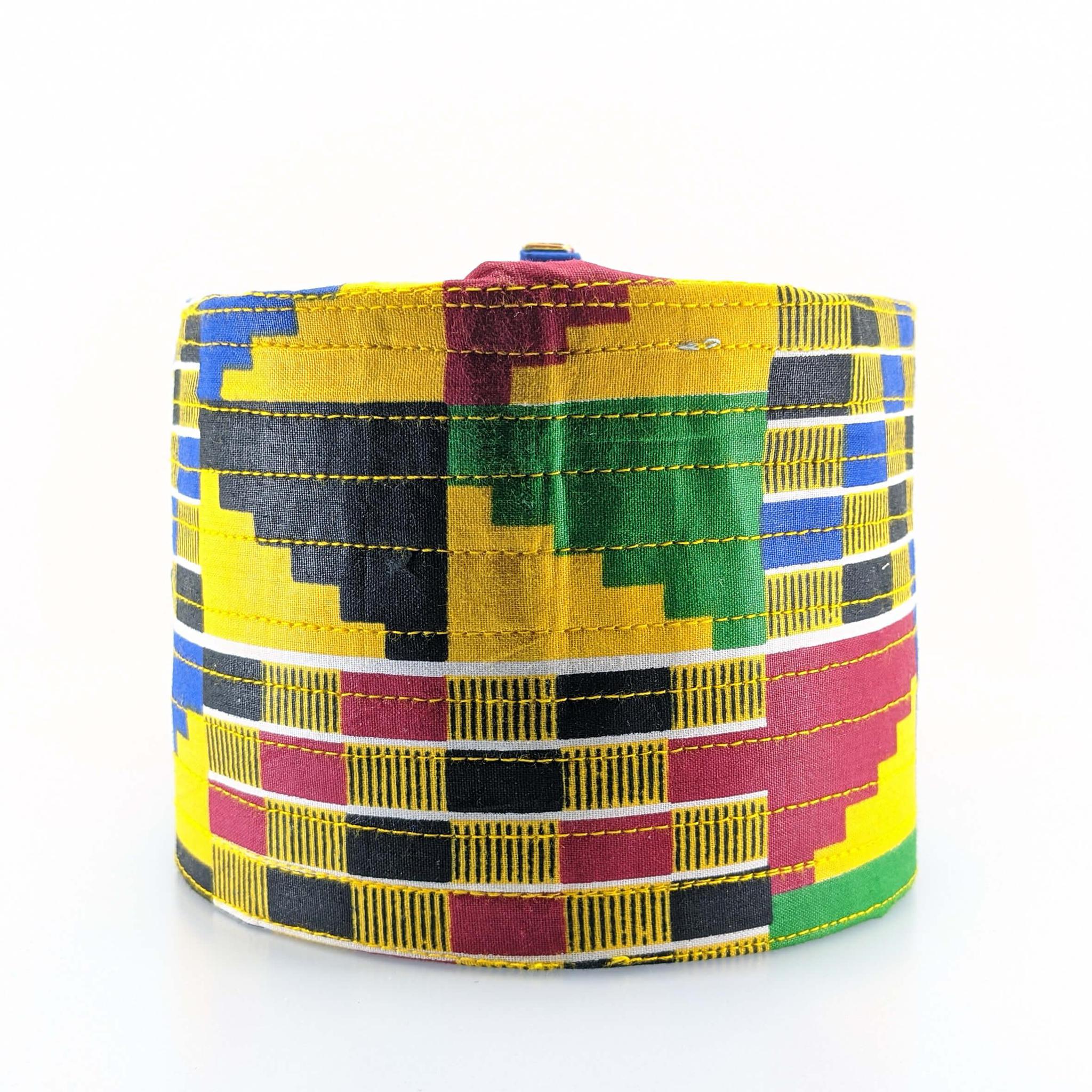 Kente Yellow Kufi Cap