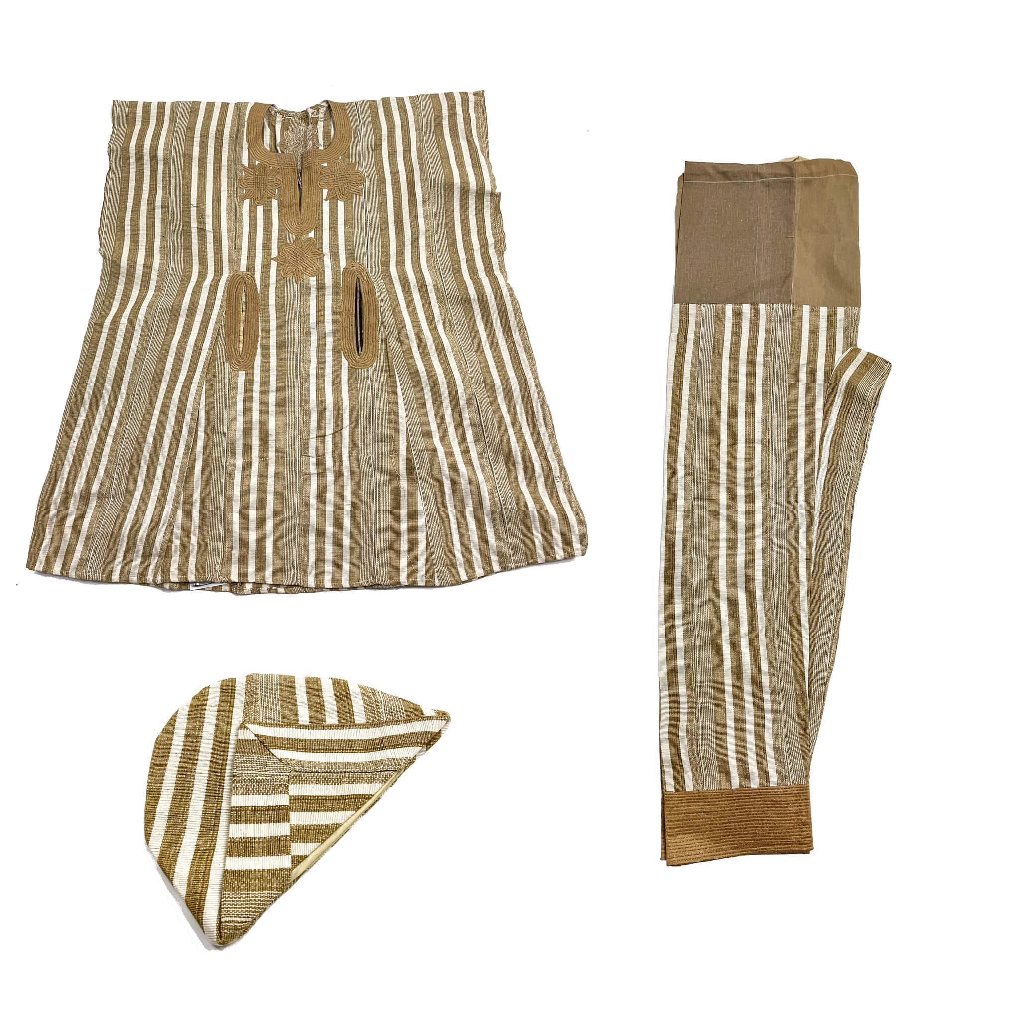 Creme Aso Oke Pant Set