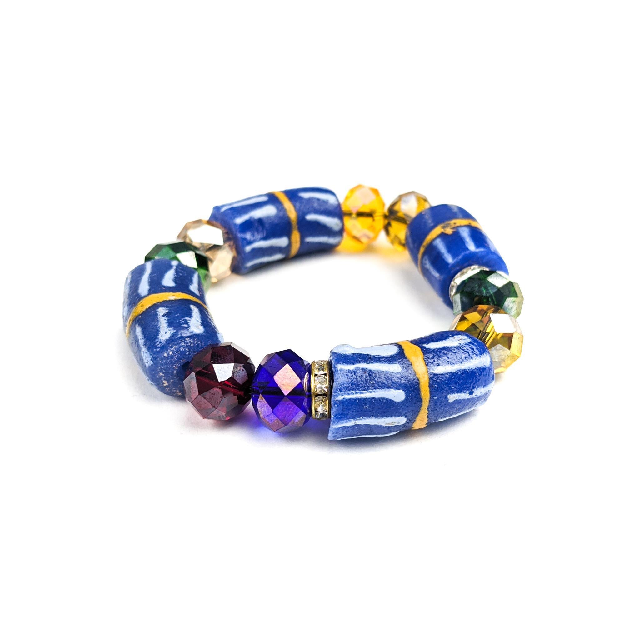 Muti-colored Krobo Beads and Crystals