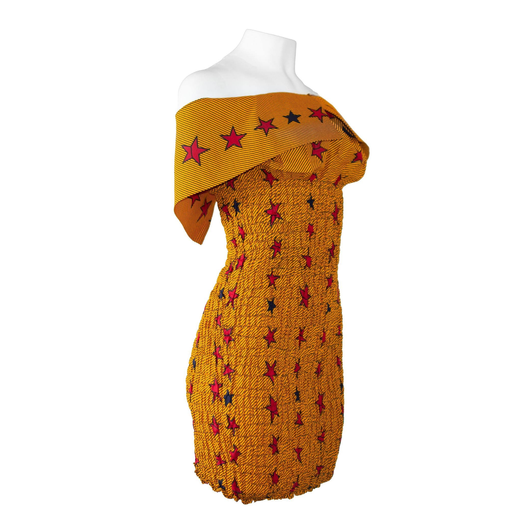 Ankara Off- Shoulder Dress