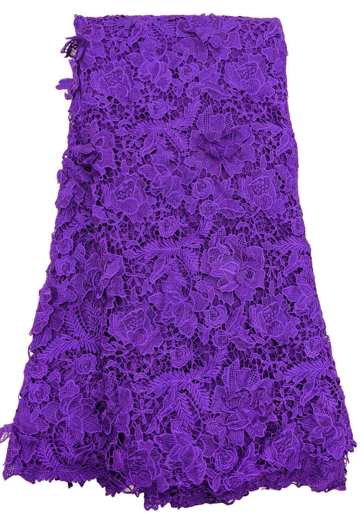 Purple Heavy Guipure Lace