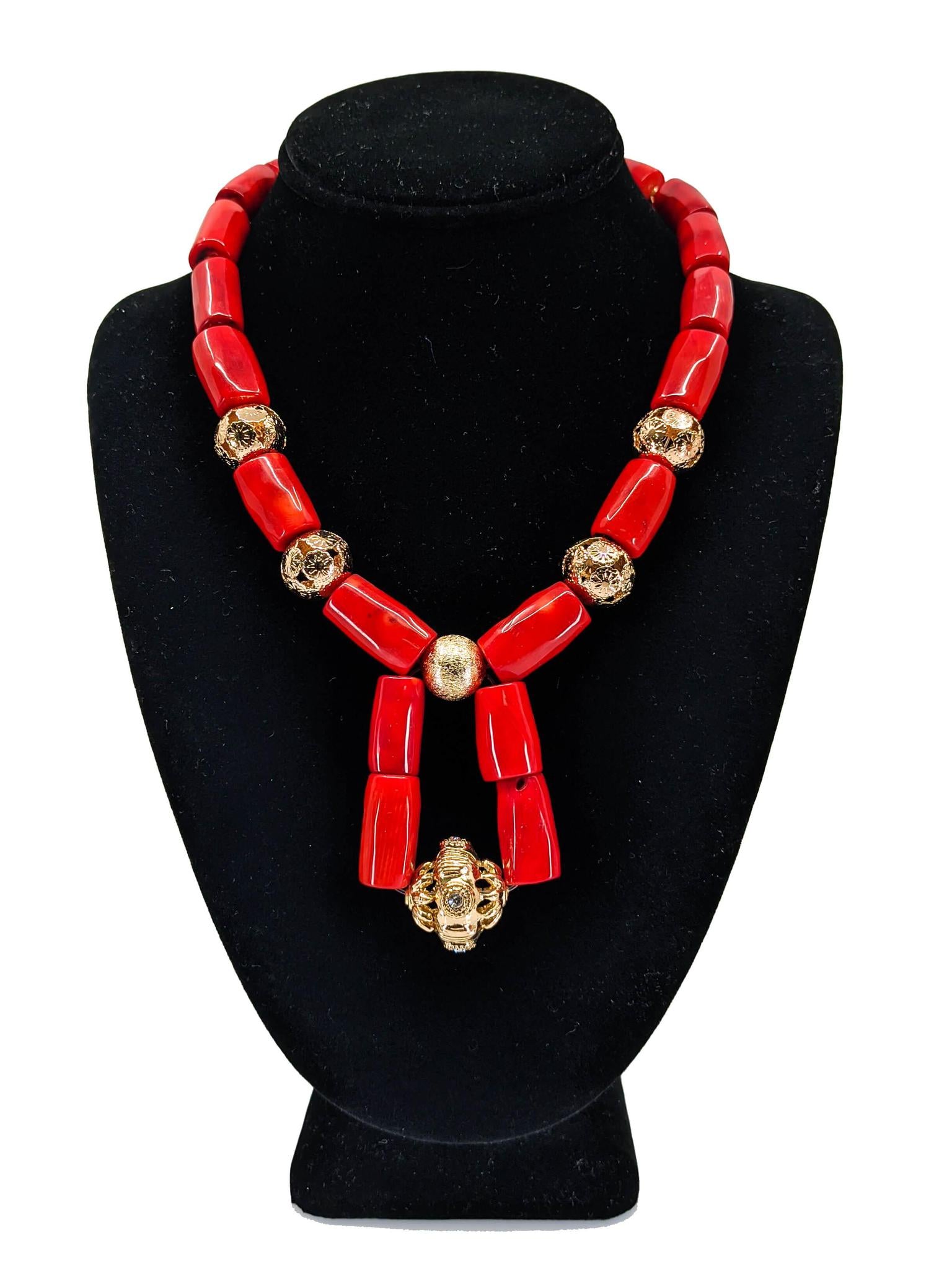 Traditional Beads With Gold & Drop Neck