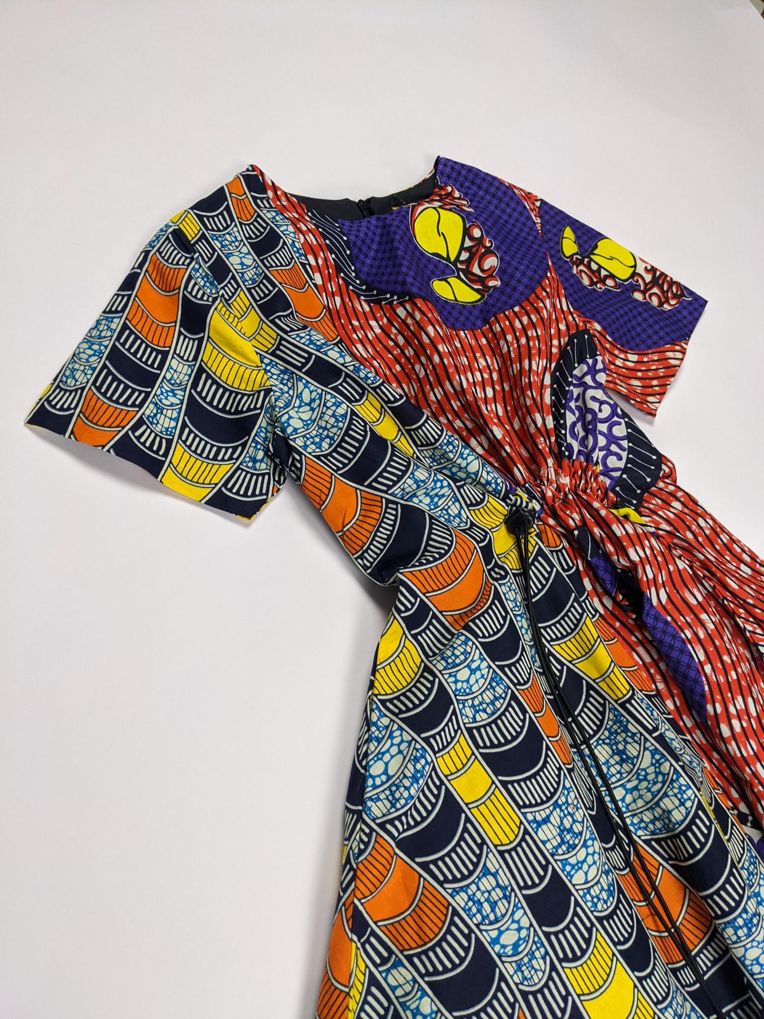 Ankara Mix n Match Unbalanced Dress