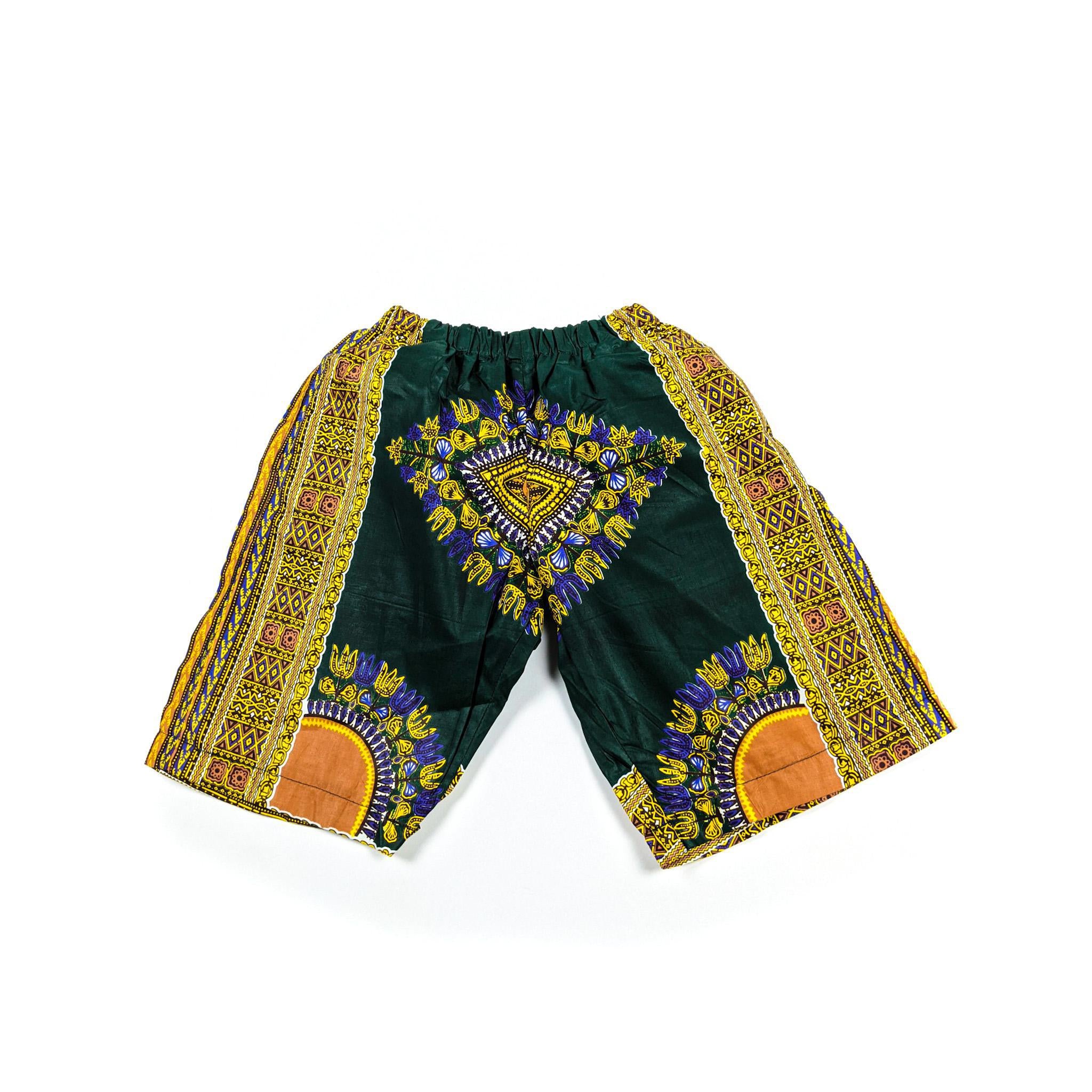 Green Kente Bomber Jacket Set