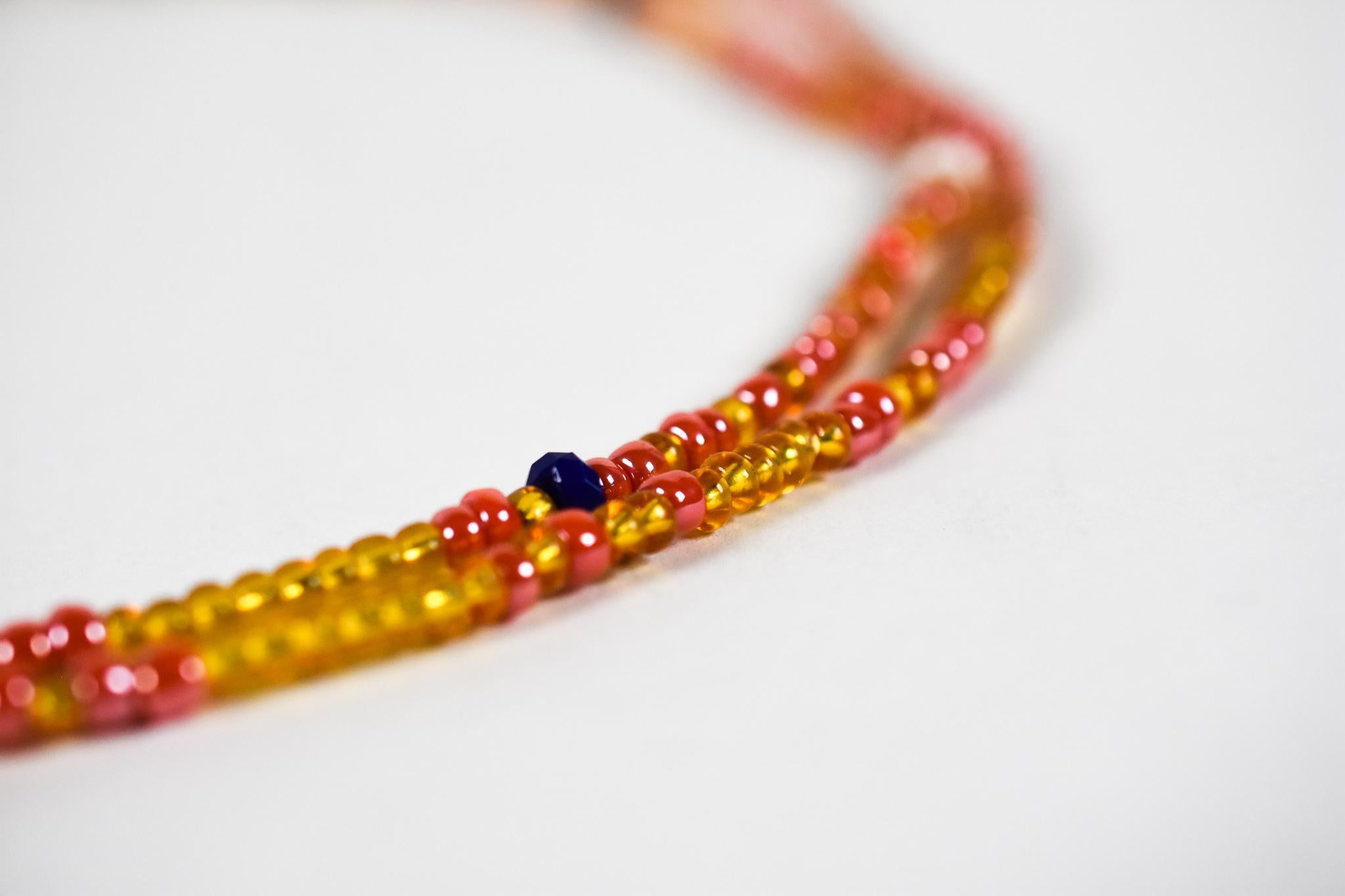 Gold & Peach Waist Beads