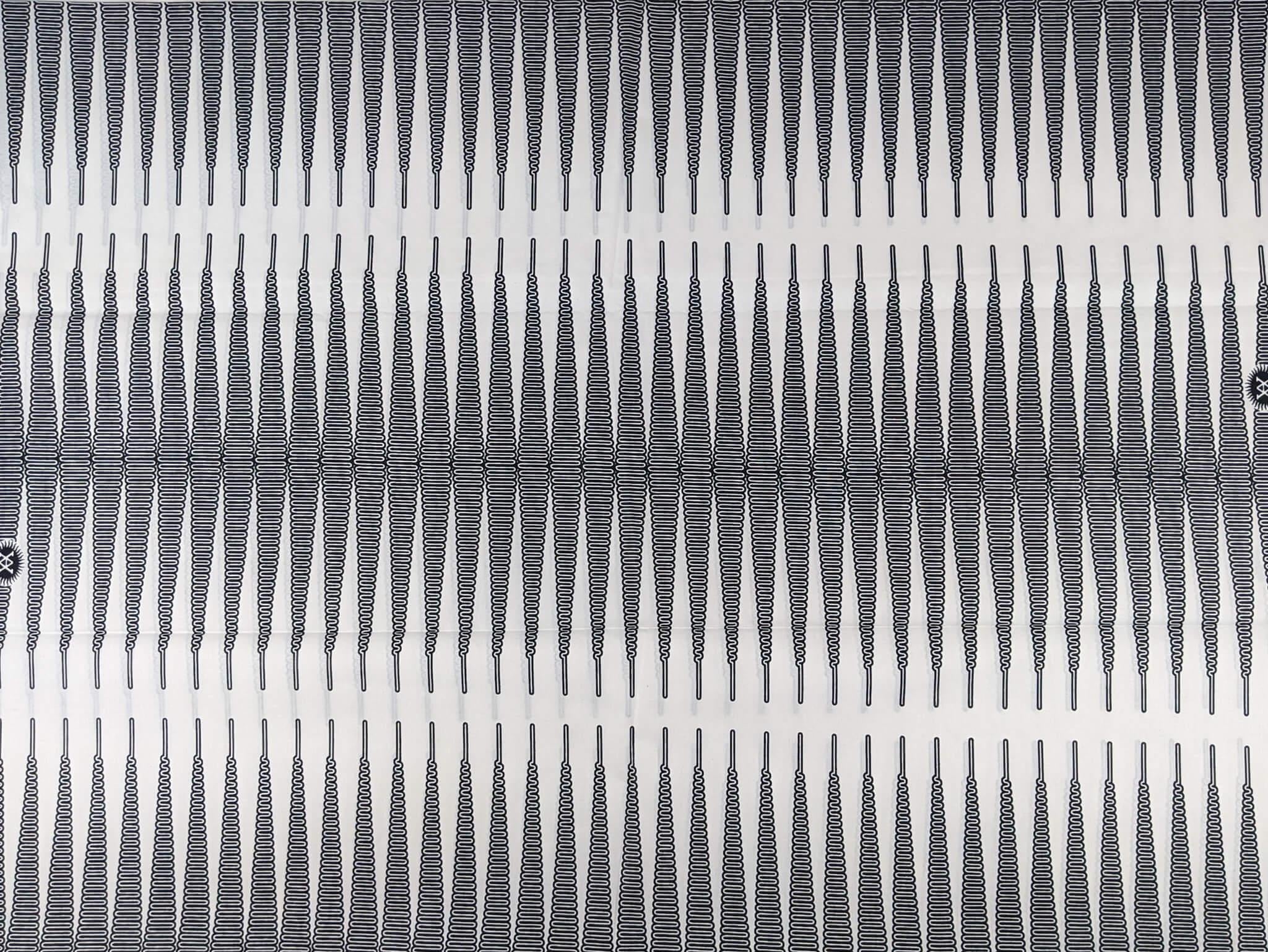 White and Black African Wax Print