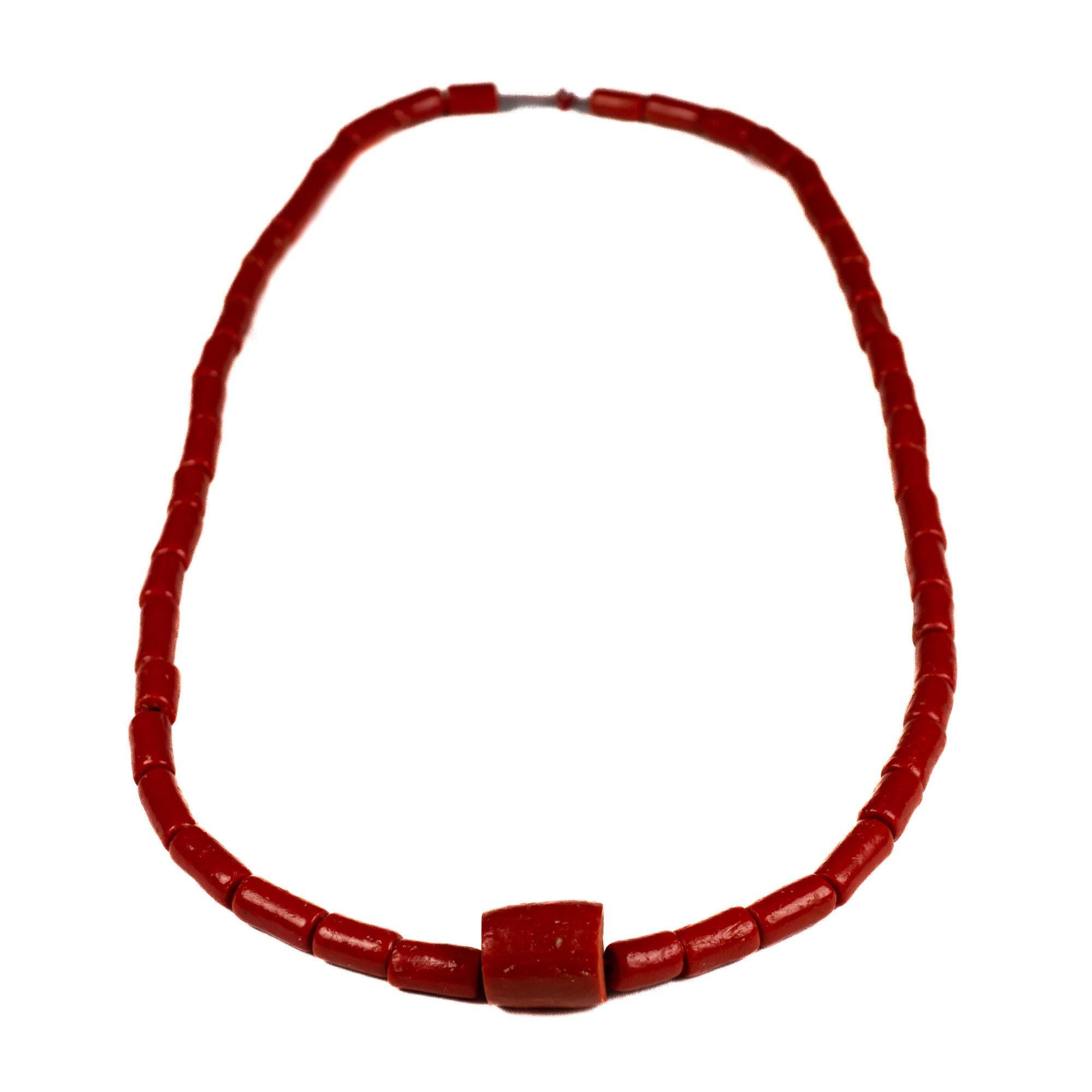 Tiny Long Coral Bead