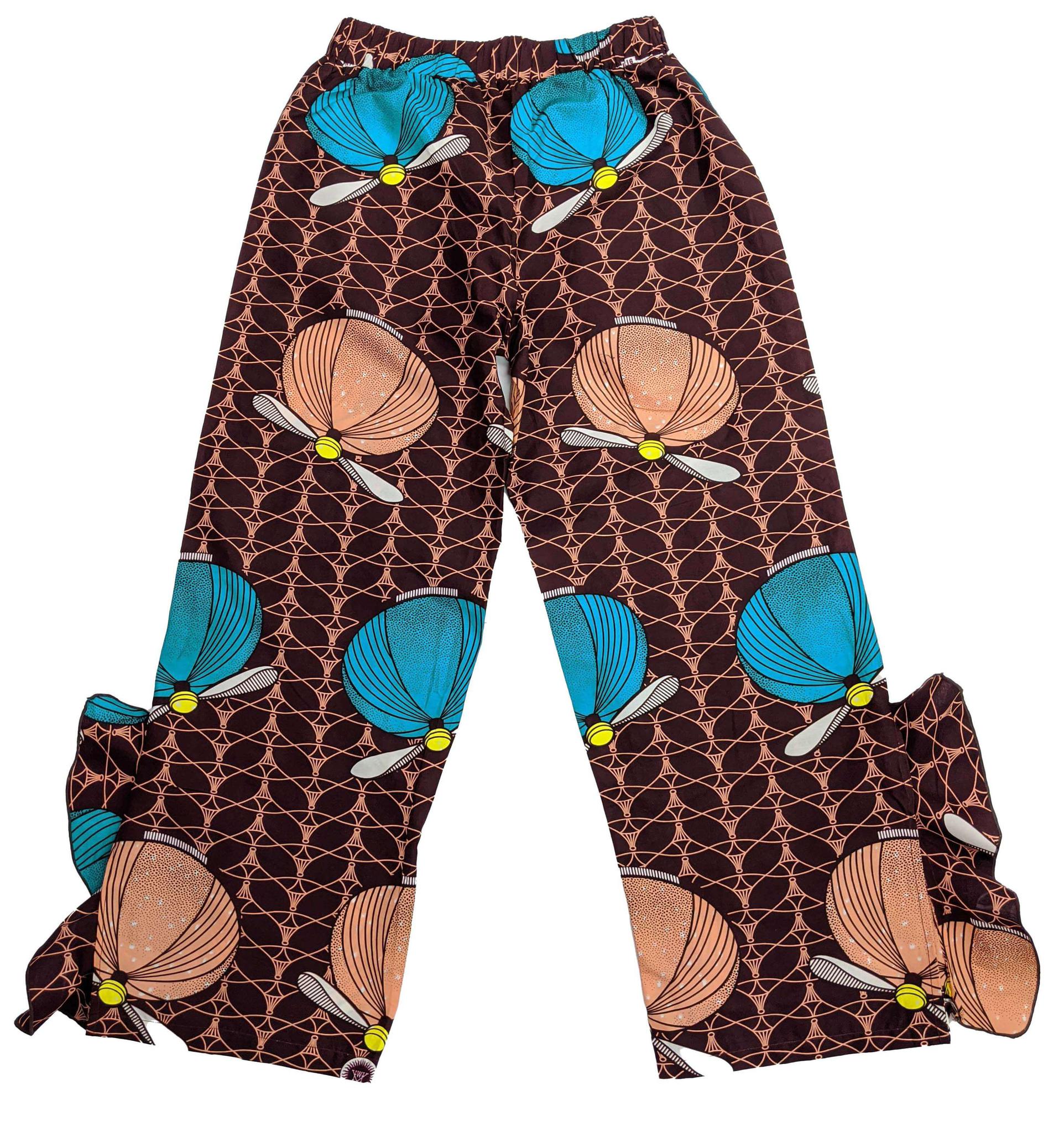 Brown, Peach & Blue Pant