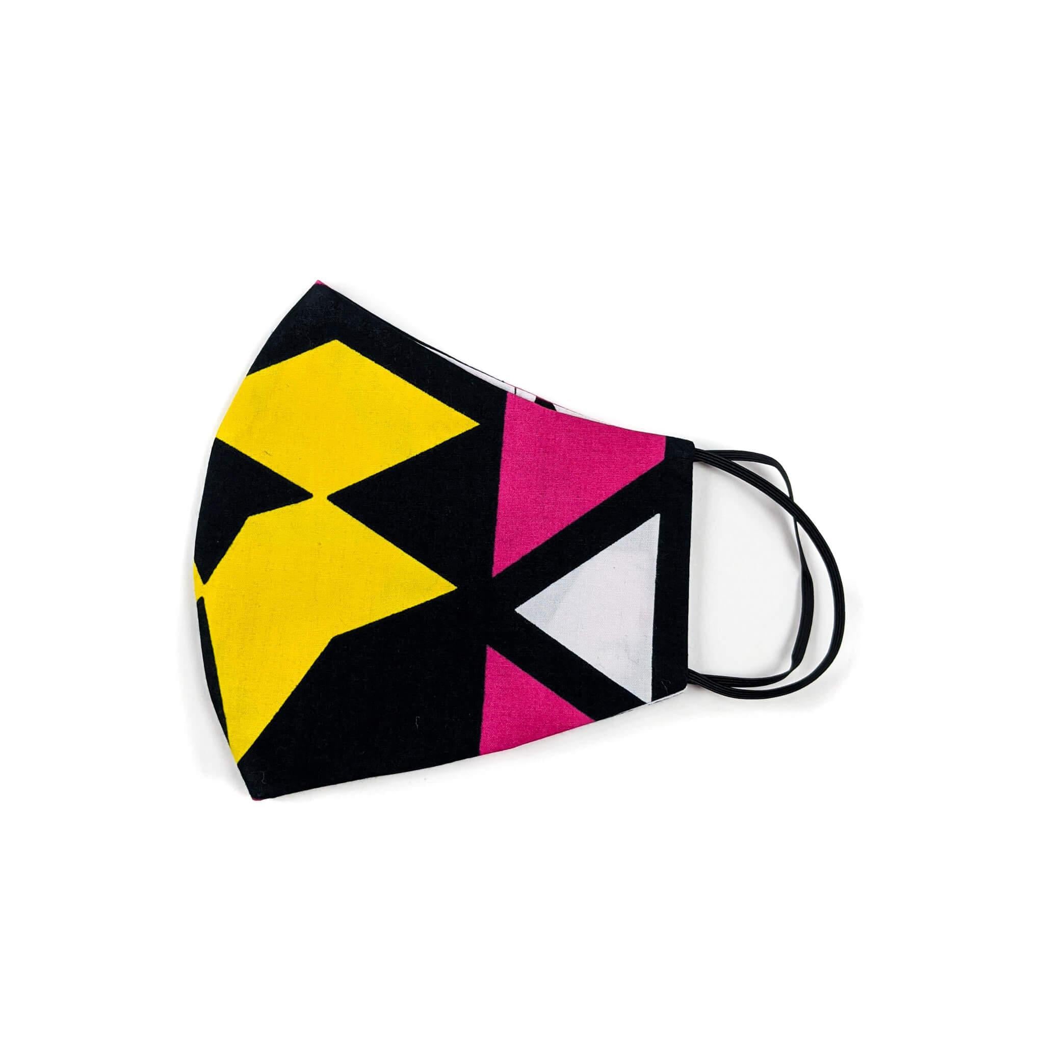 Handmade Ankara Face Mask with Head Scarf & Disposal Filters