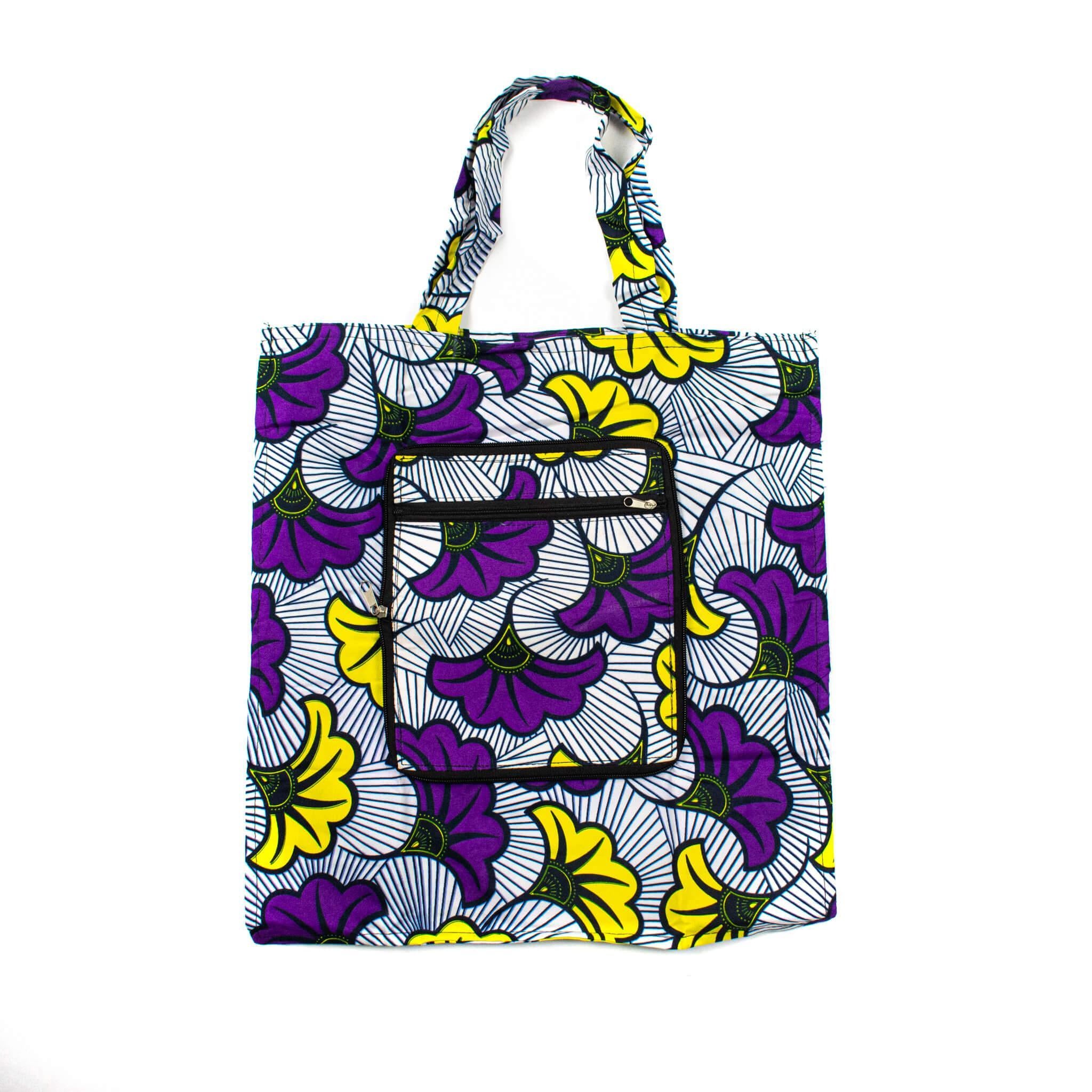 Purple Foldable Wallet Shopping Bag