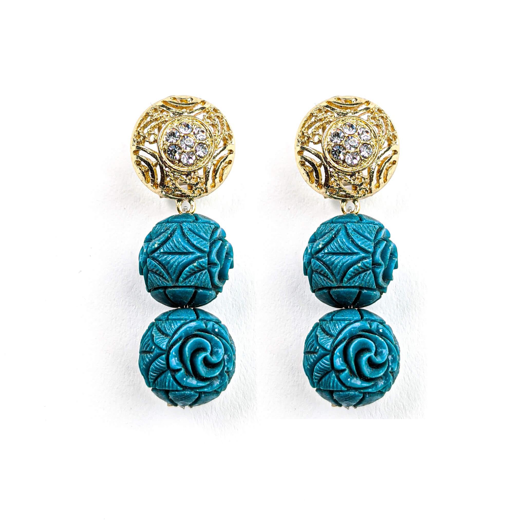Turquoise Beaded Earrings