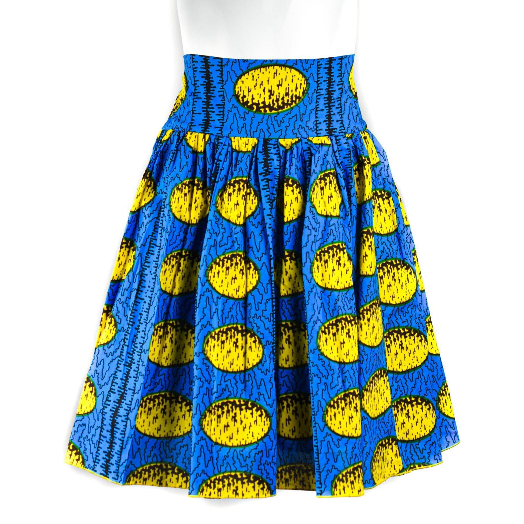 Blue Ankara Wax Skirt