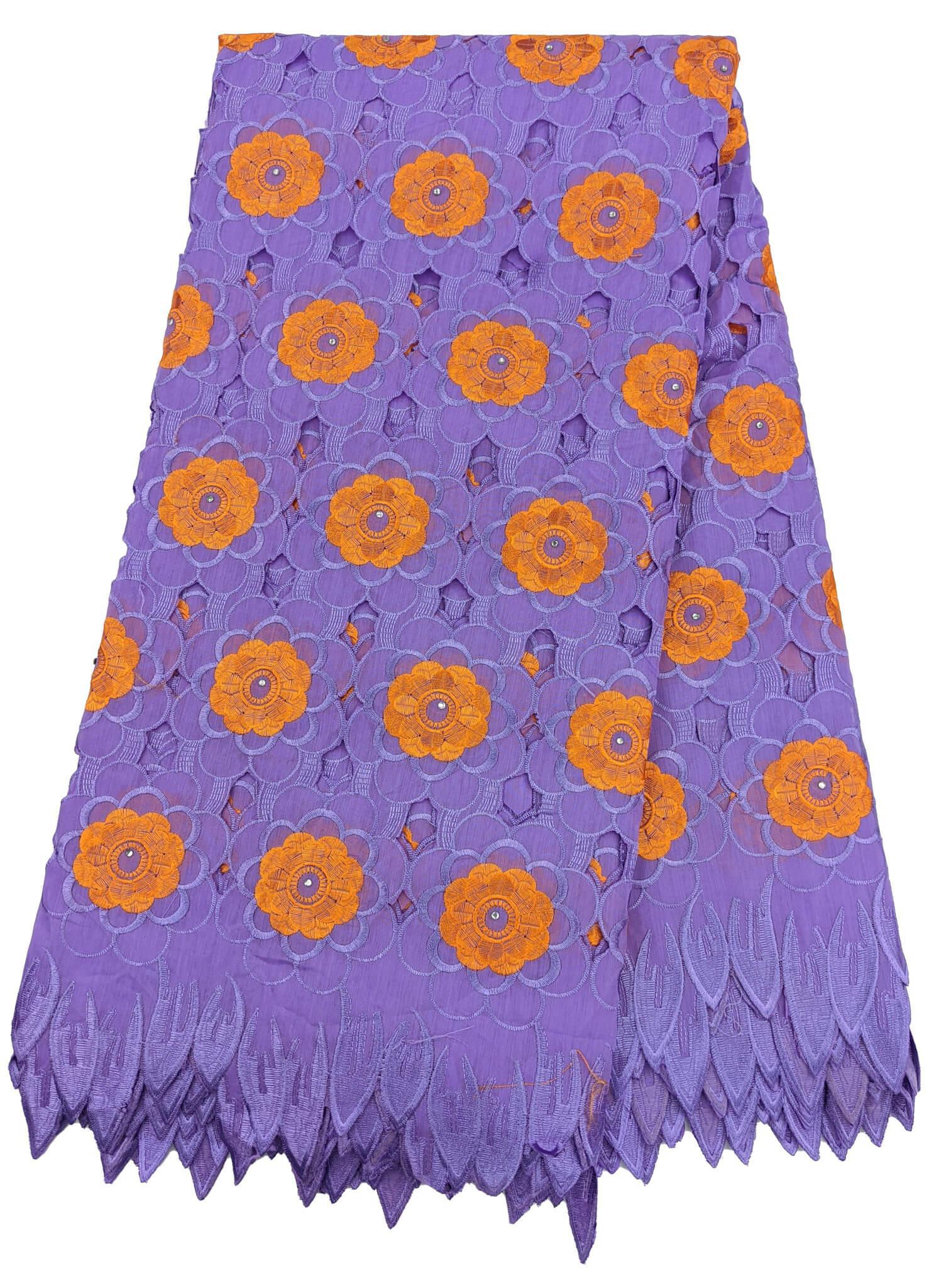 Purple & Orange Handcut Cotton Lace Purple & Orange Handcut Cotton Lace