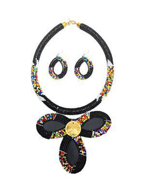 Maasai Bead Petal Necklace Set