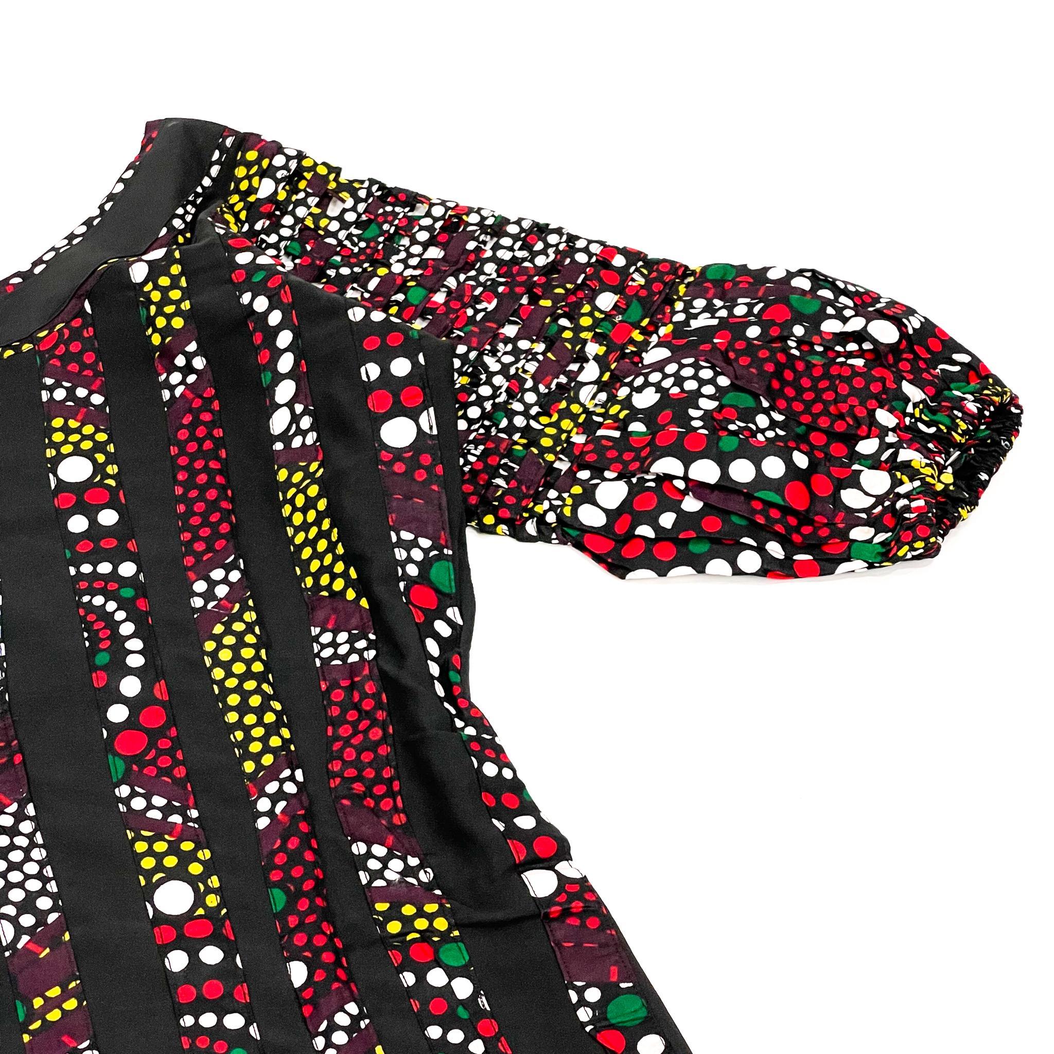 Women's Multi Ankara & Cotton Mix Dress