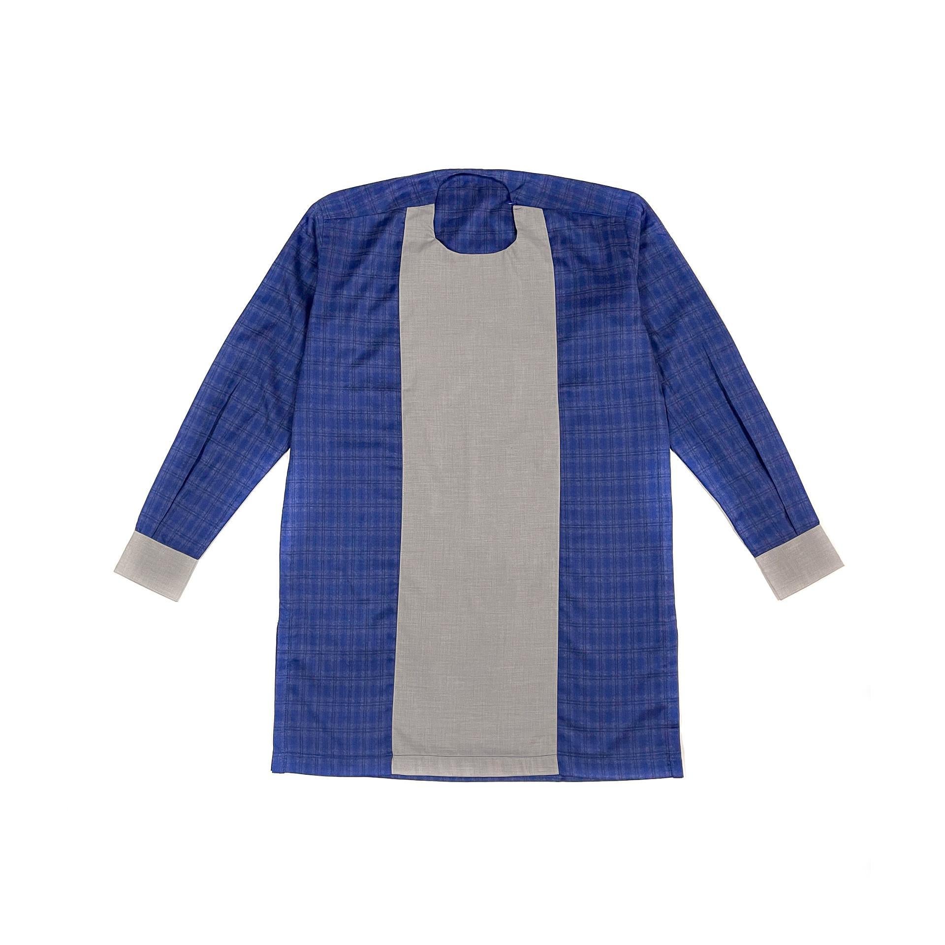 Blue & Grey Long Sleeve Set