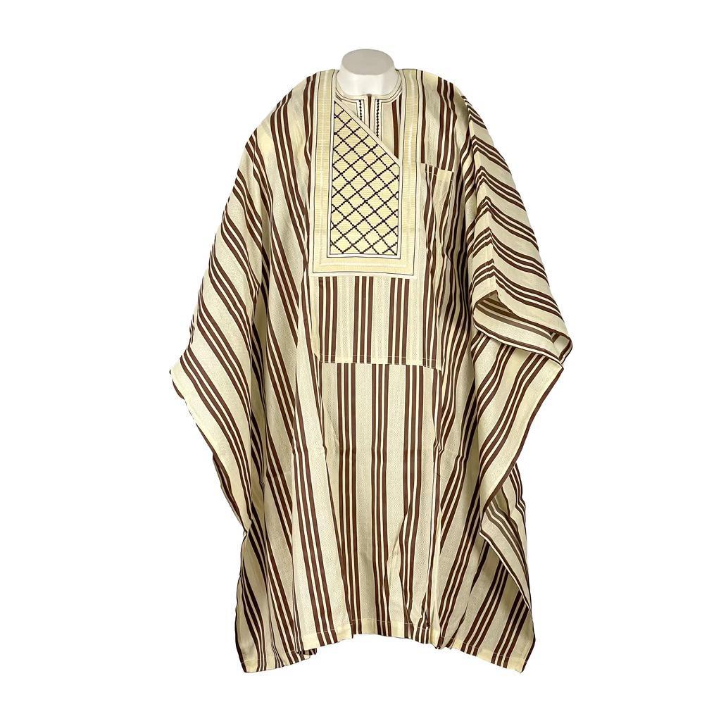 Brown Linen Agbada Set