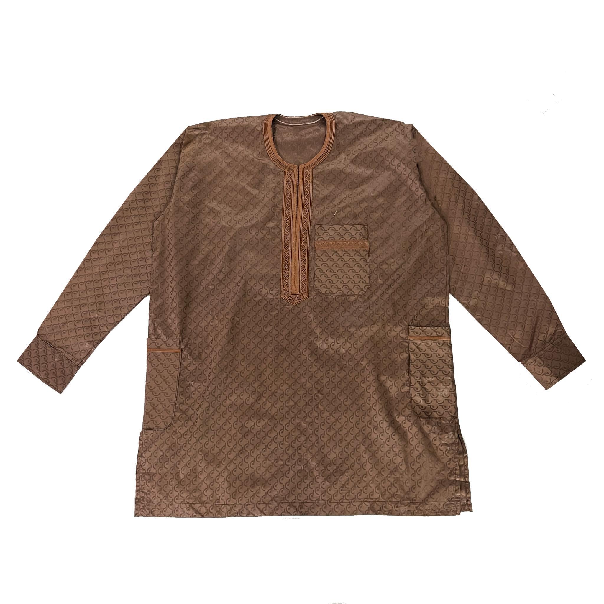 Brown Guinea Brocade Men's Set