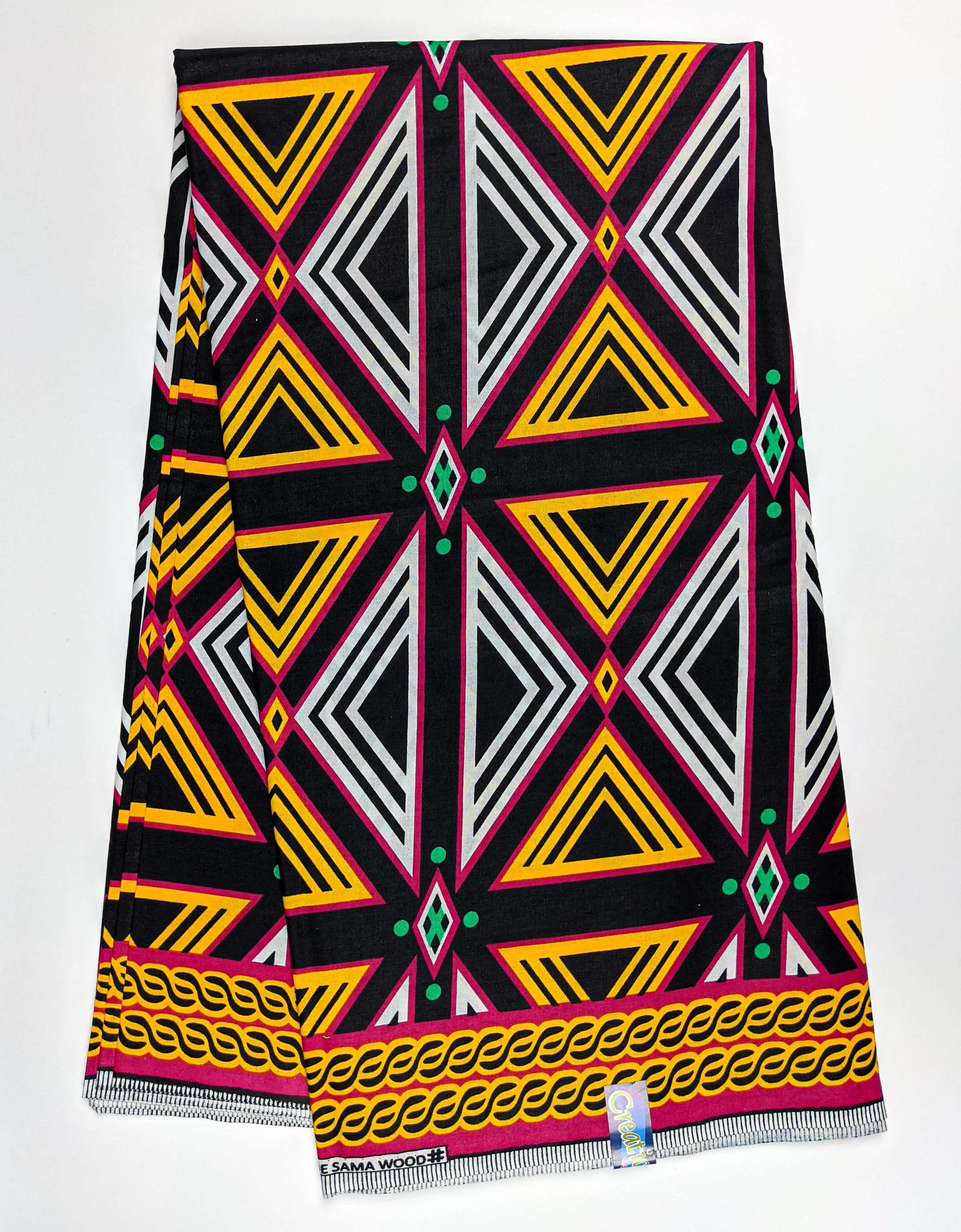 Central African Wax Print Fabric - 6 Yards