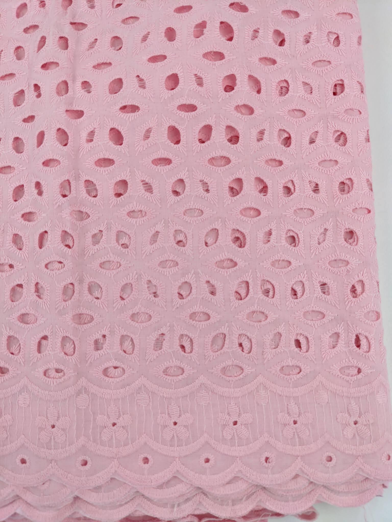 Baby Pink Cotton Dry Lace