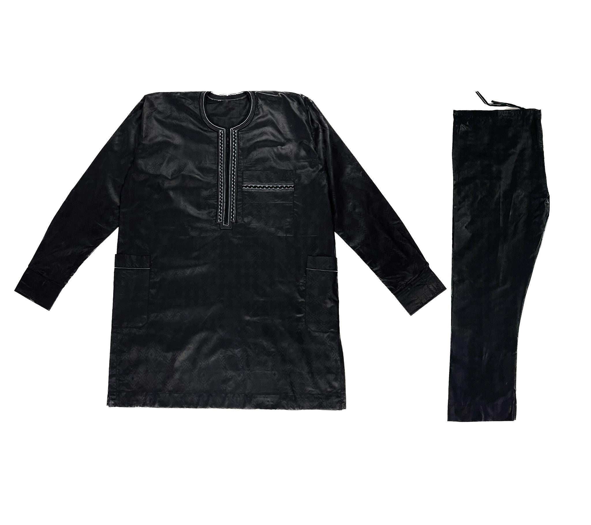 Black Guinea Brocade Men's Set