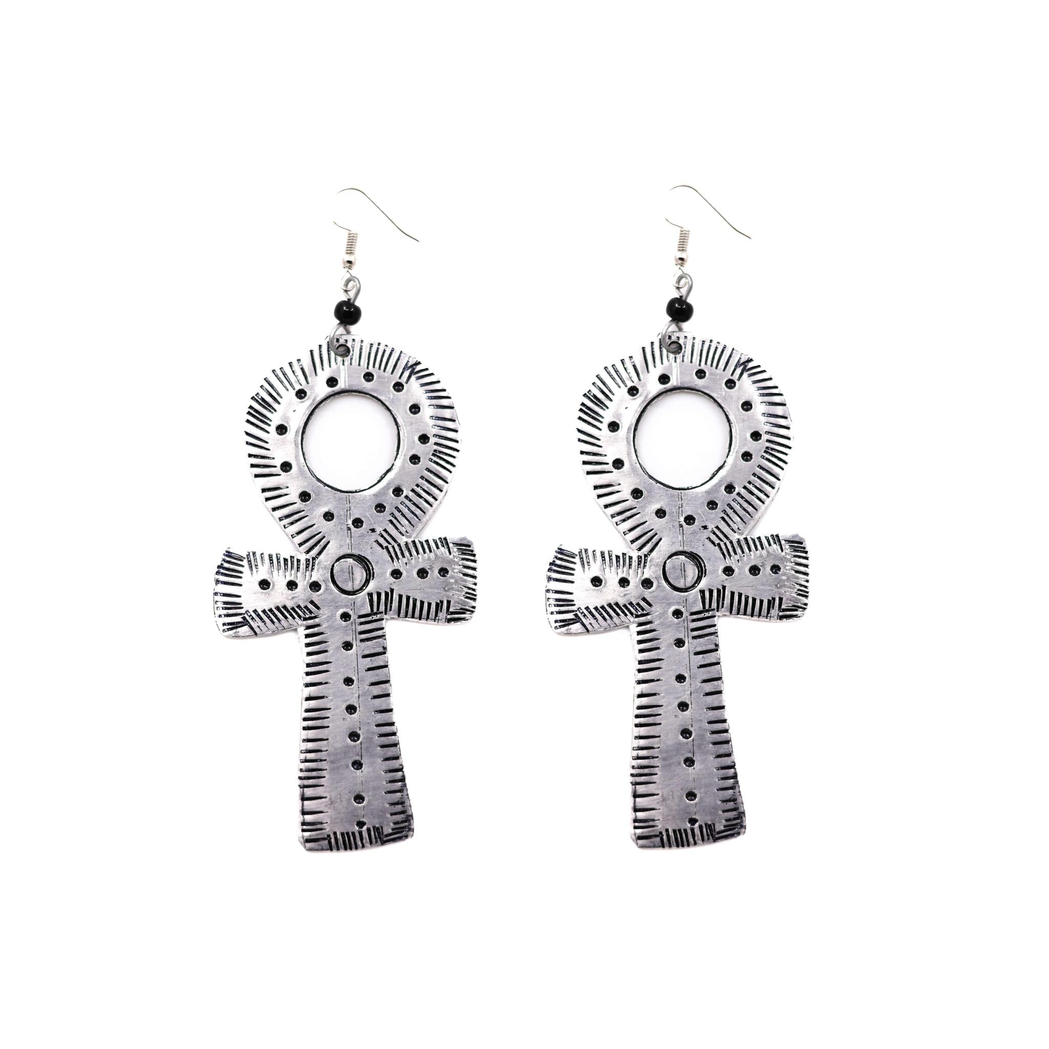 Silver Metal Earrings