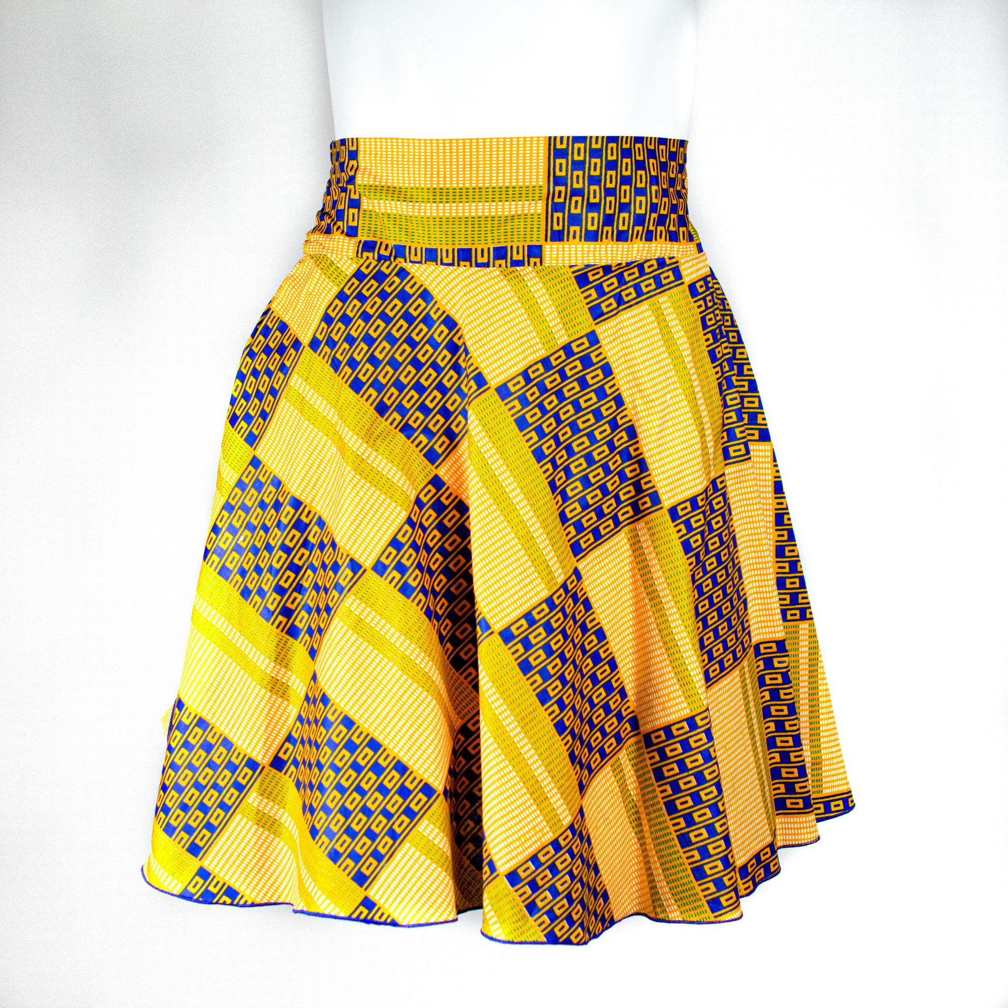 Yellow Ankara Wax Skirt
