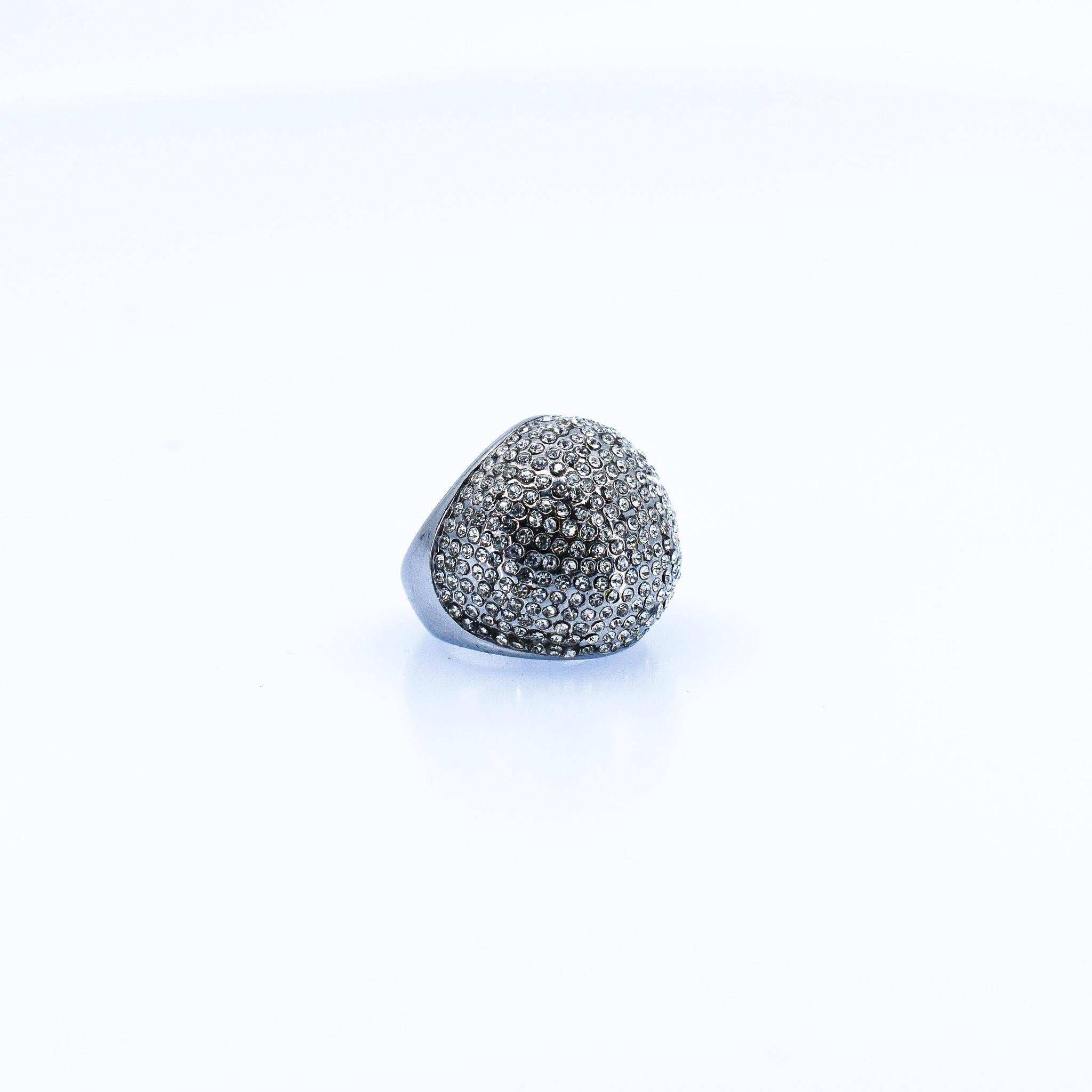 Crystal Pavé Dome Statement Ring