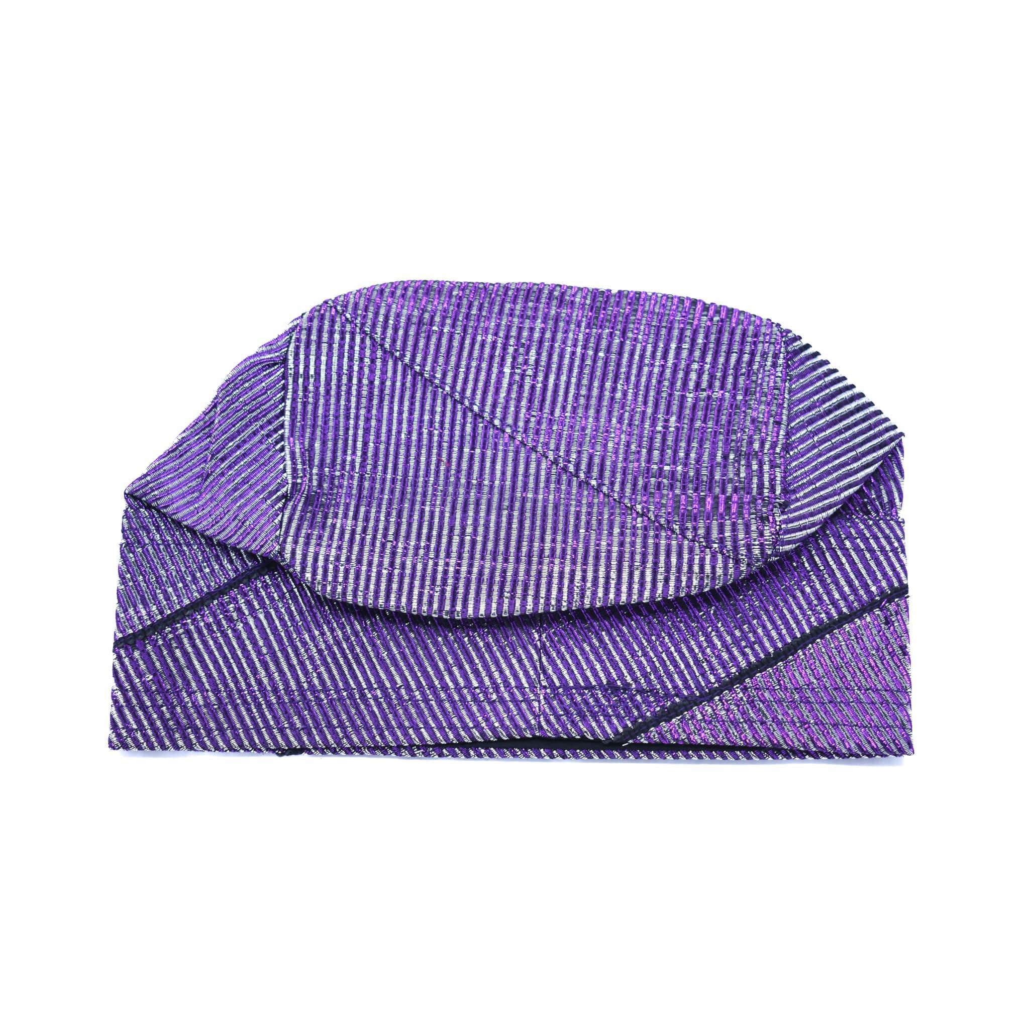 Purple Aso-Oke Cap