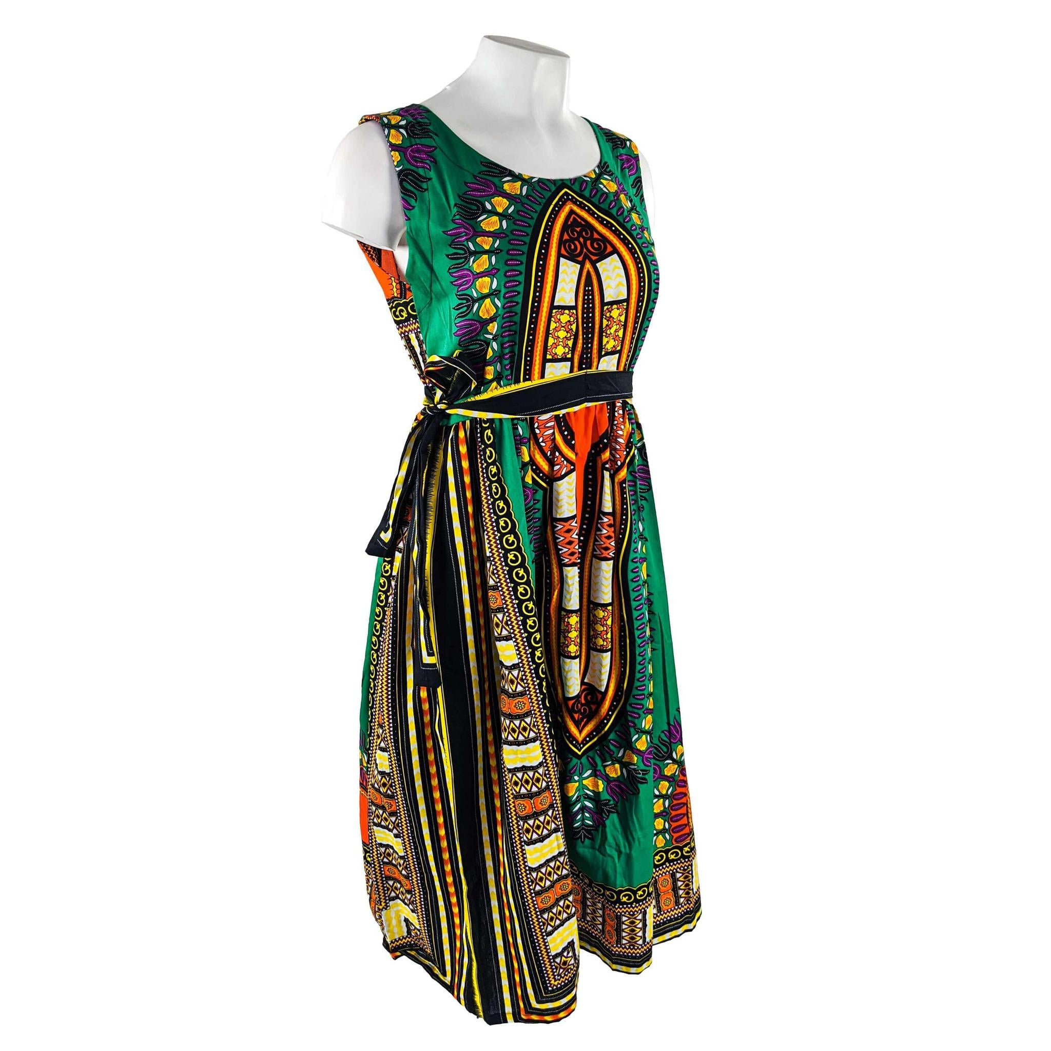 Dashiki Sleeveless Shift Dress