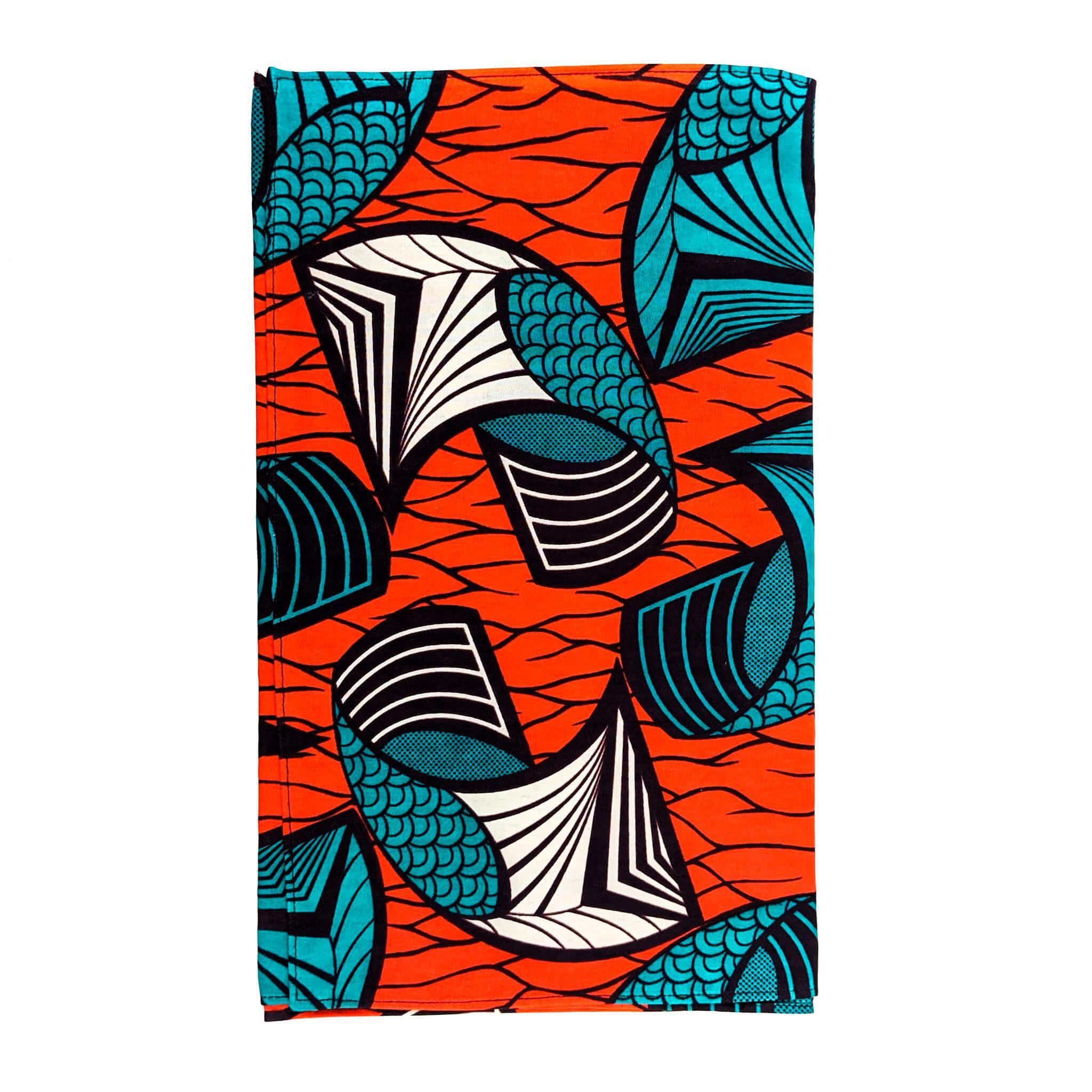 Handmade Ankara Face Mask with Head Scarf & Disposal Filters