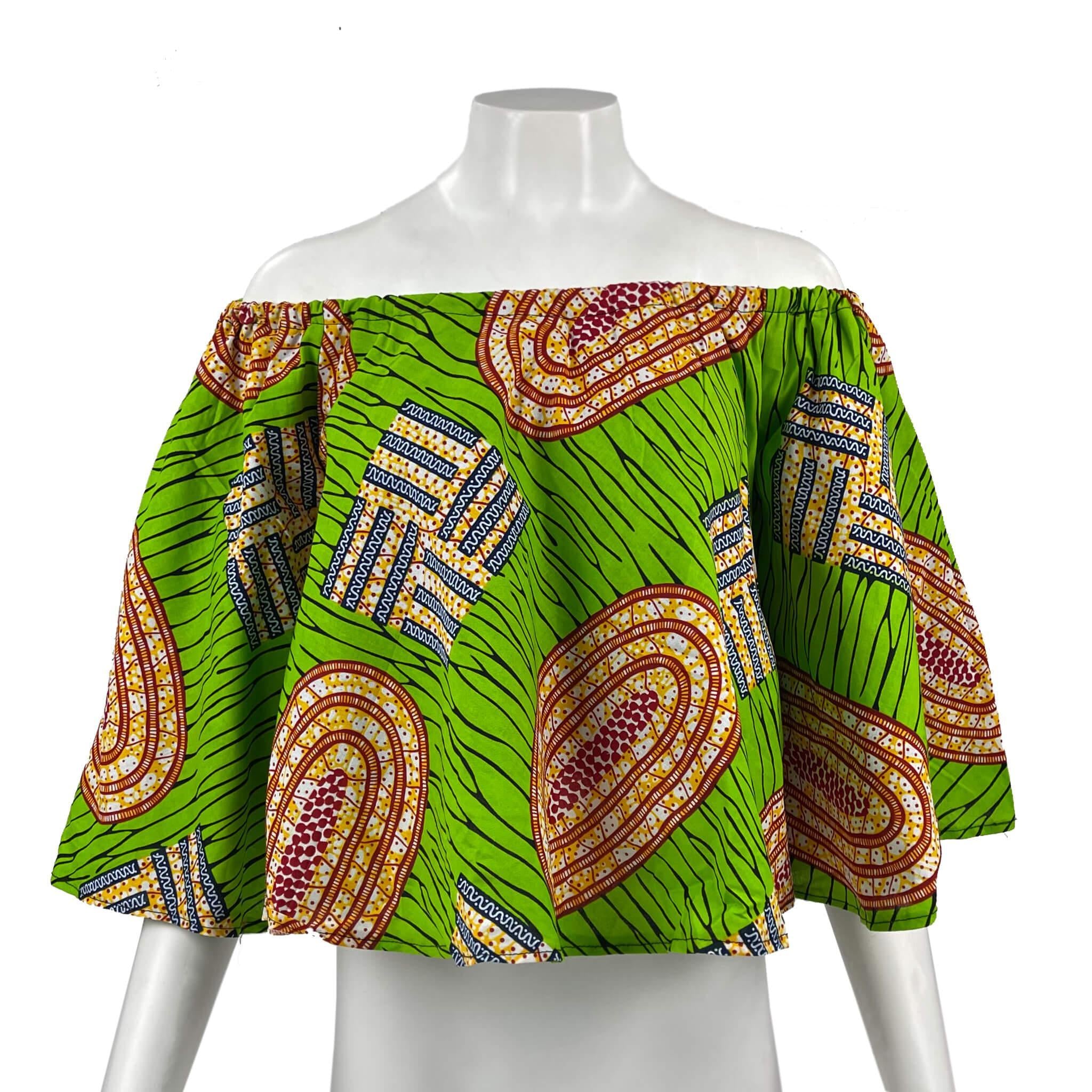 Off-Shoulder Green Top