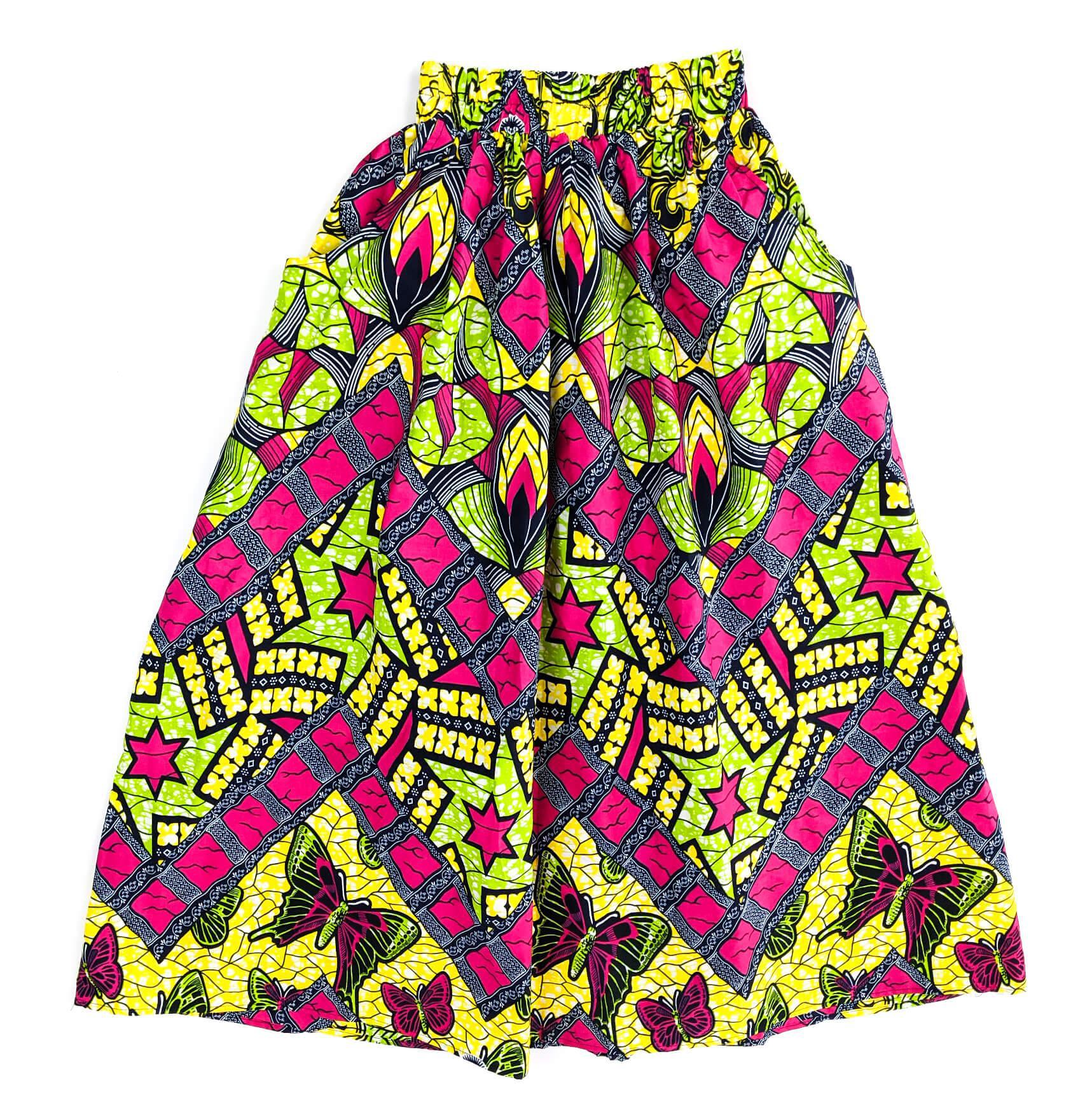 Handmade Ankara Print Midi Skirt
