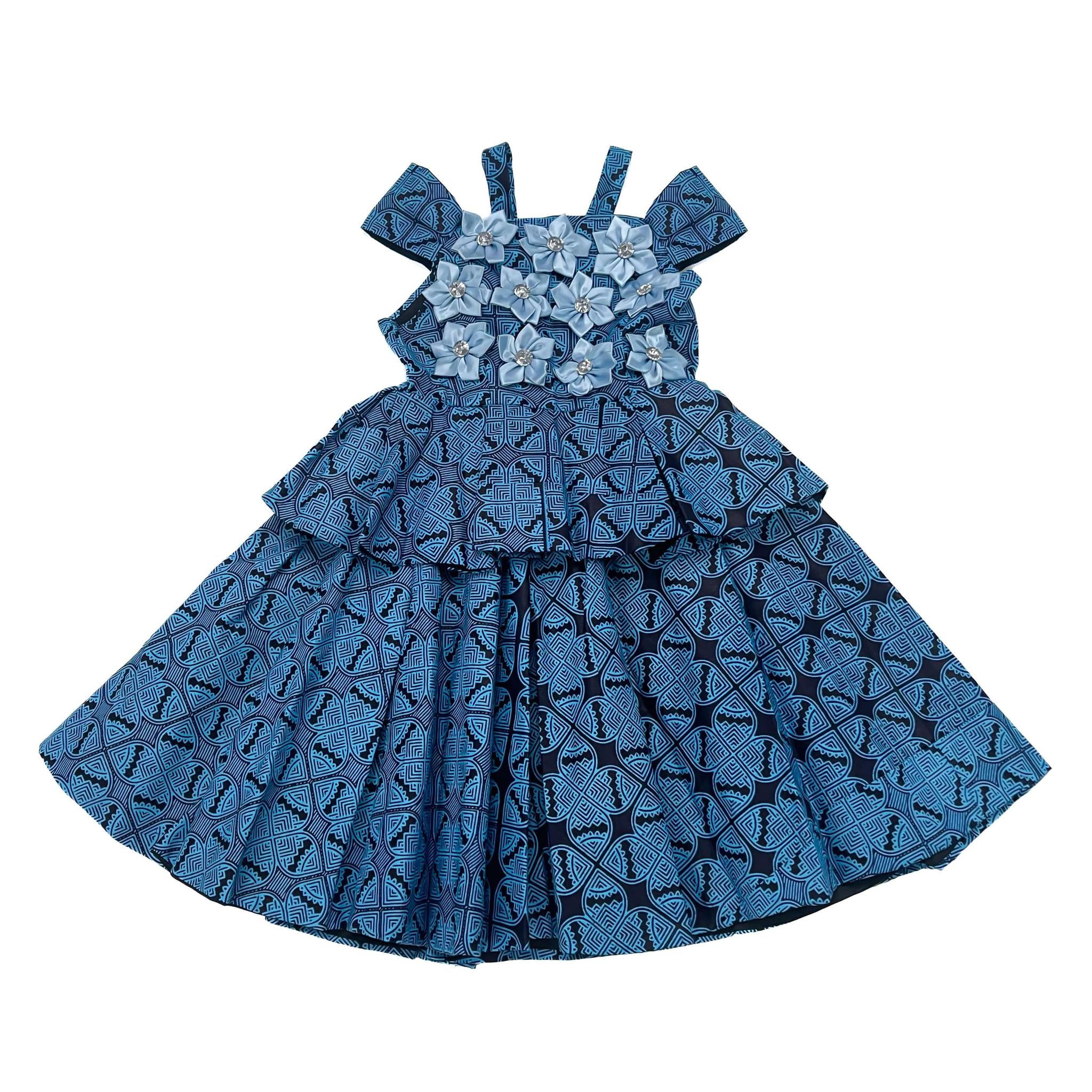 open lace back dress Girl Double Peplum Dress