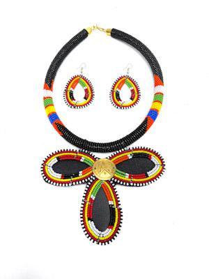 Maasai Bead Petal Necklace Set