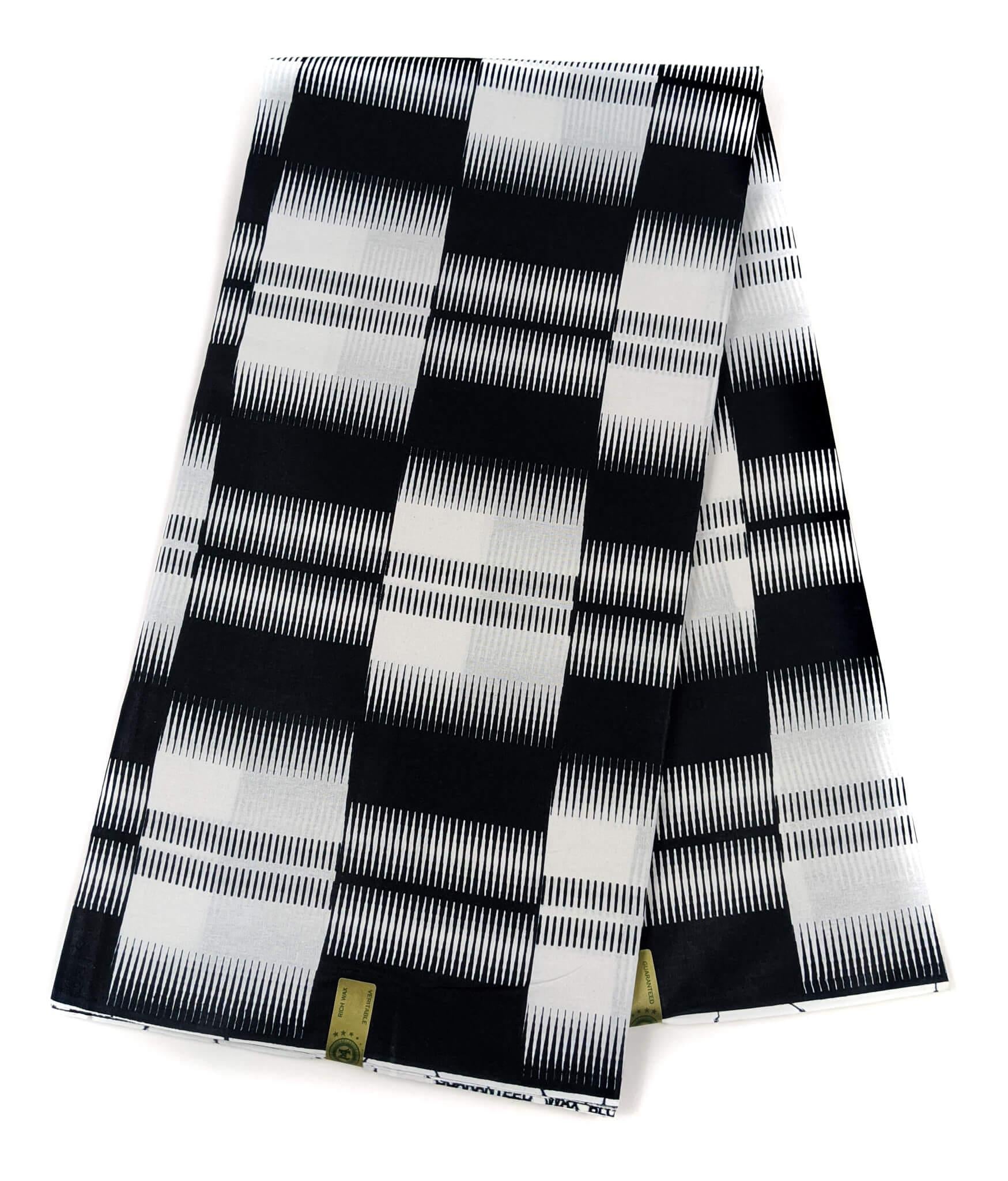 Black and White African Wax Fabric
