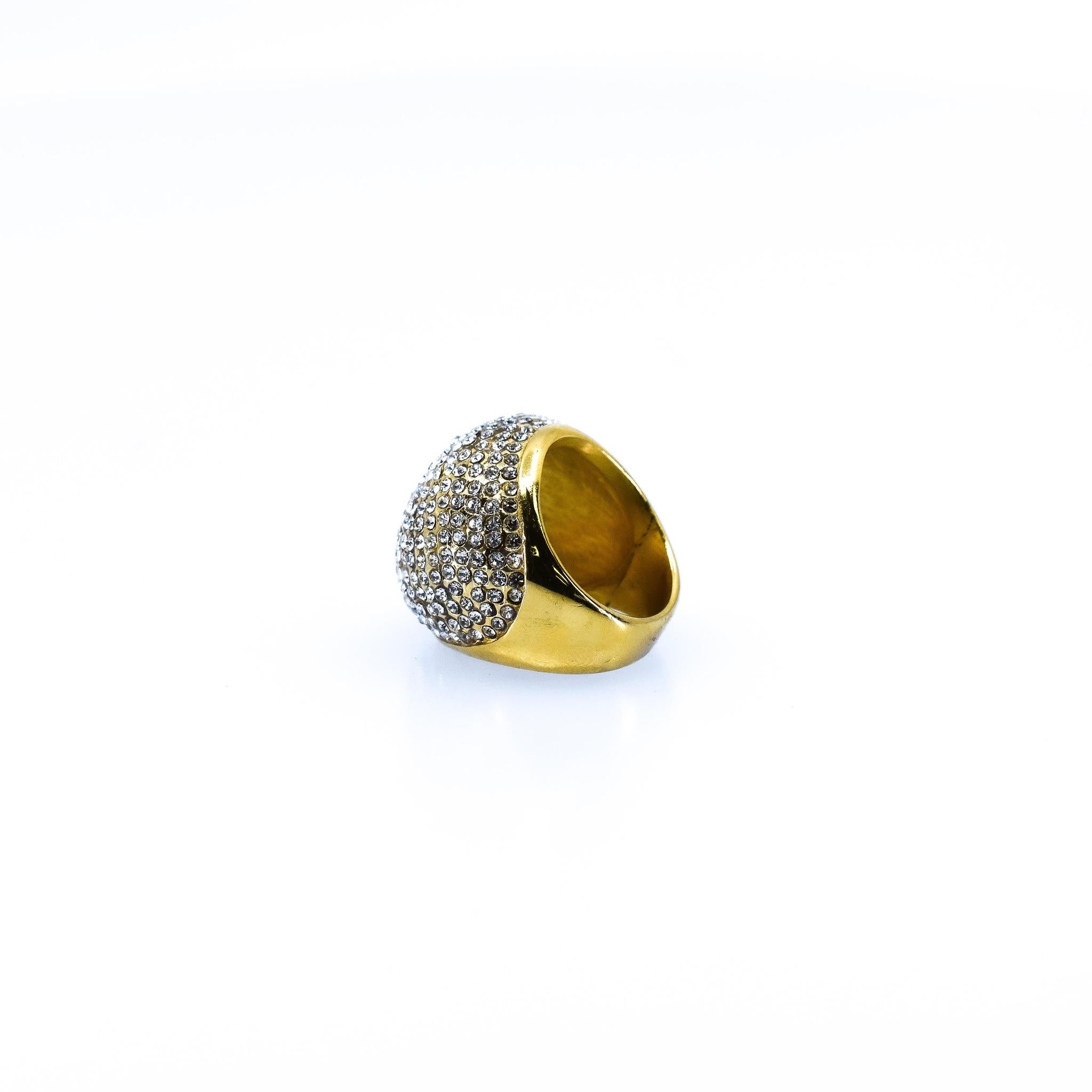 Crystal Pavé Dome Statement Ring