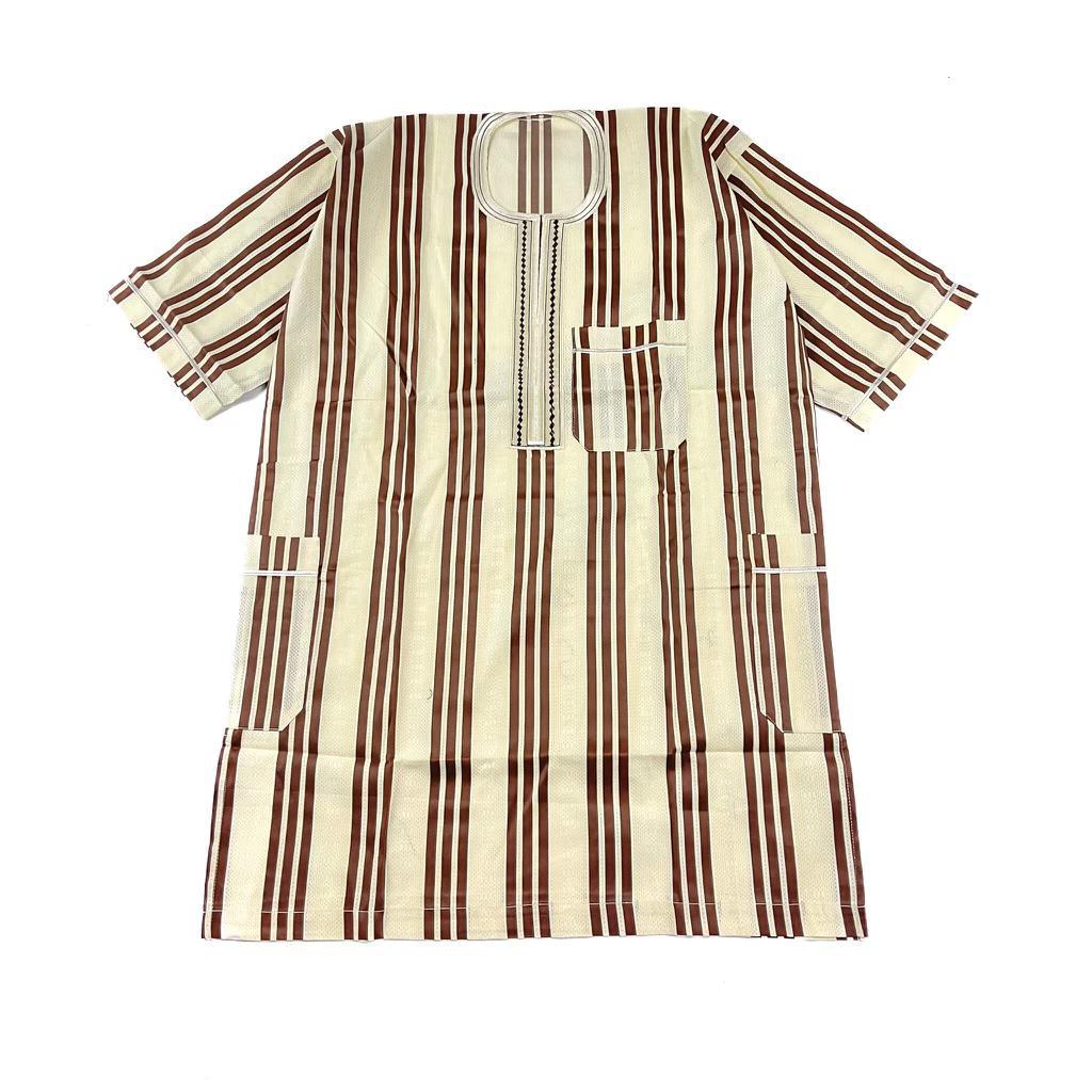 Brown Linen Agbada Set