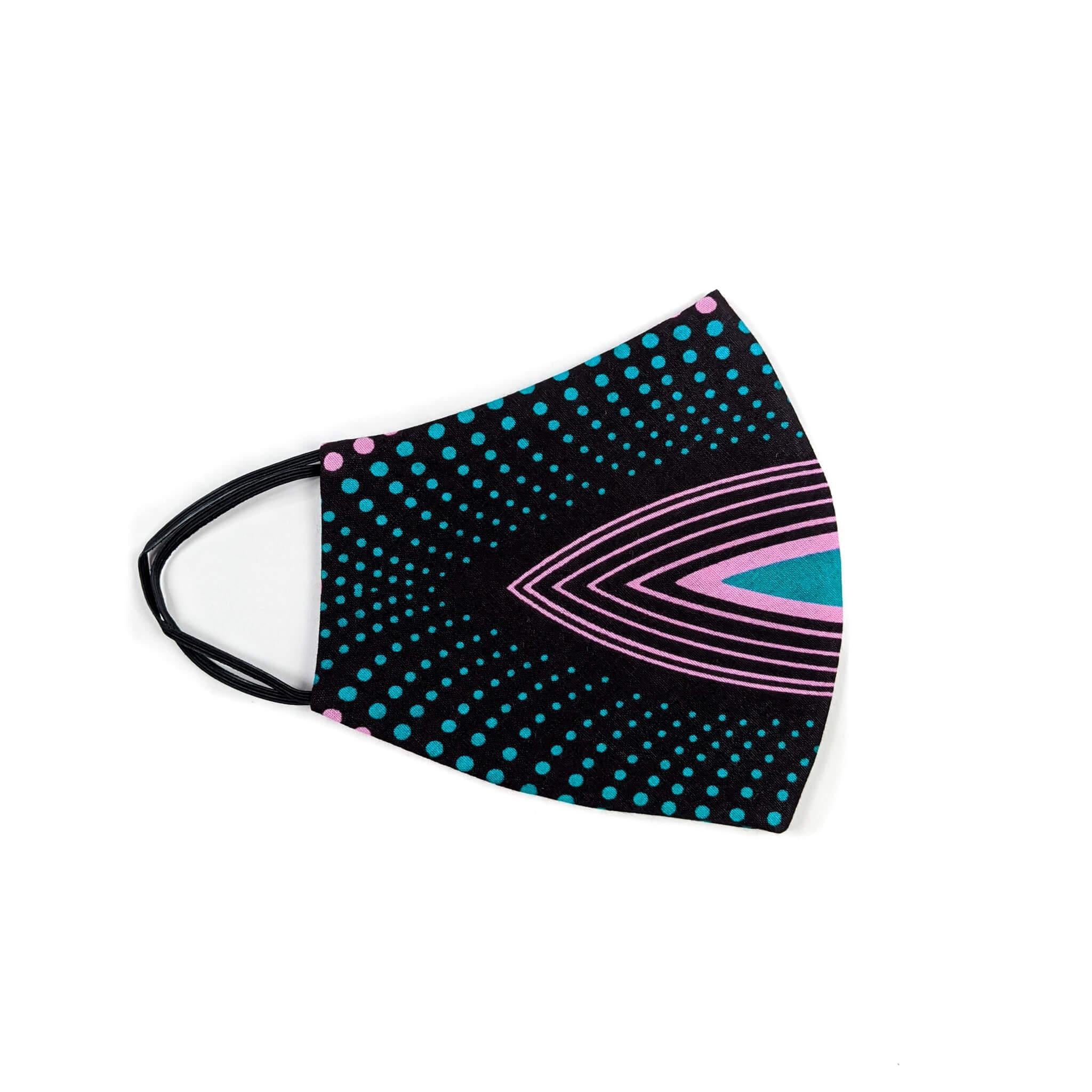 Handmade Ankara Face Mask with Head Scarf & Disposal Filters