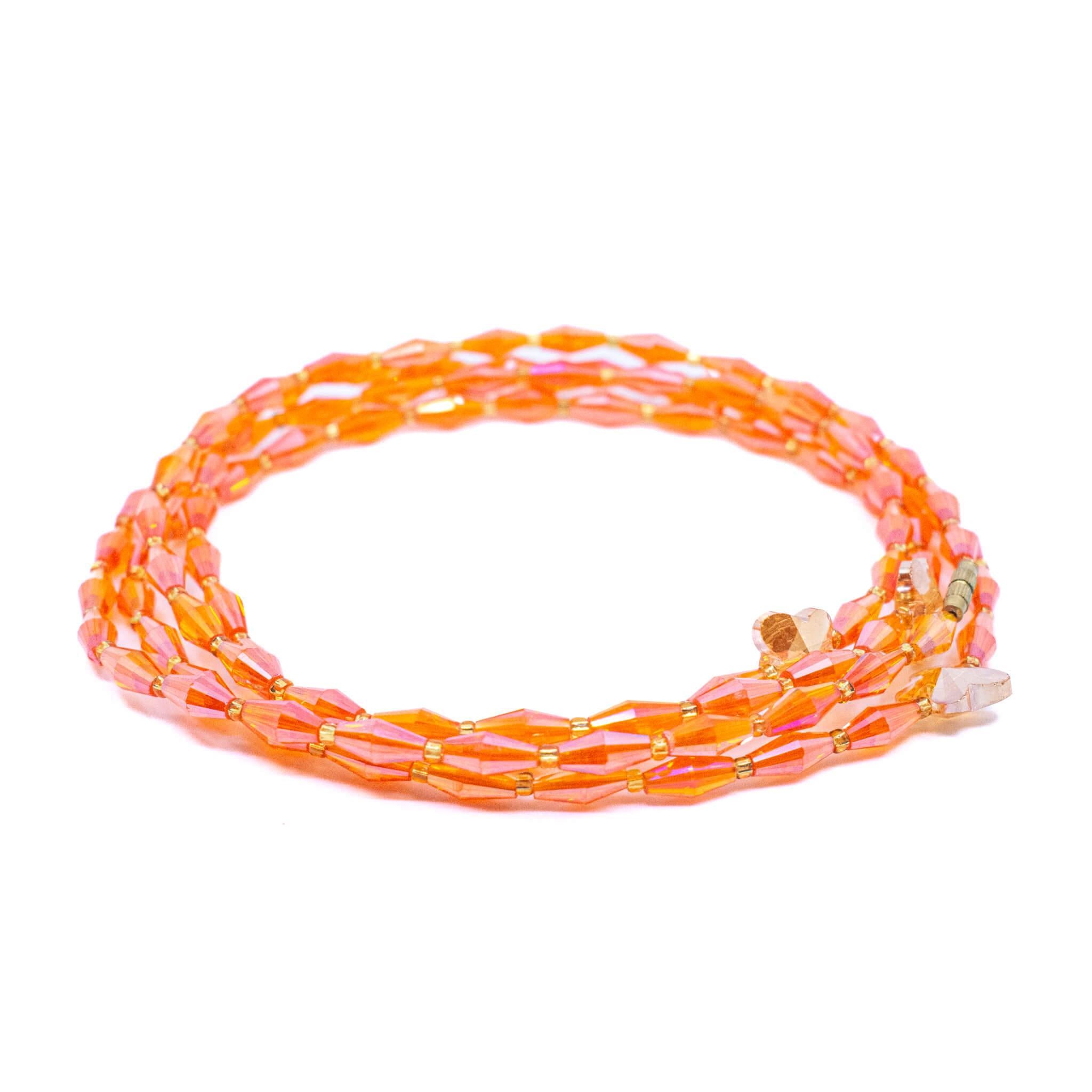 Orange Glass Waist Beads