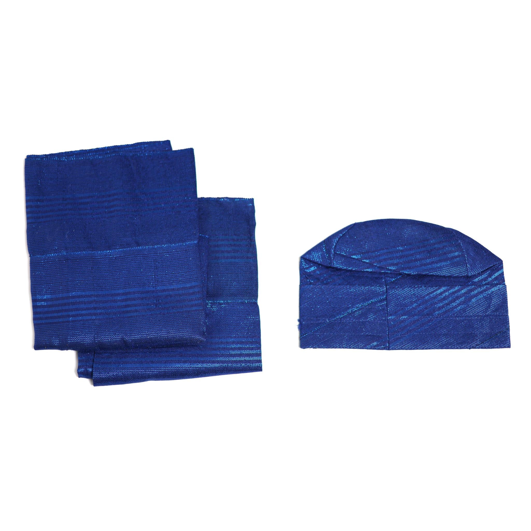 Navy Blue 3pc Aso-Oke Set